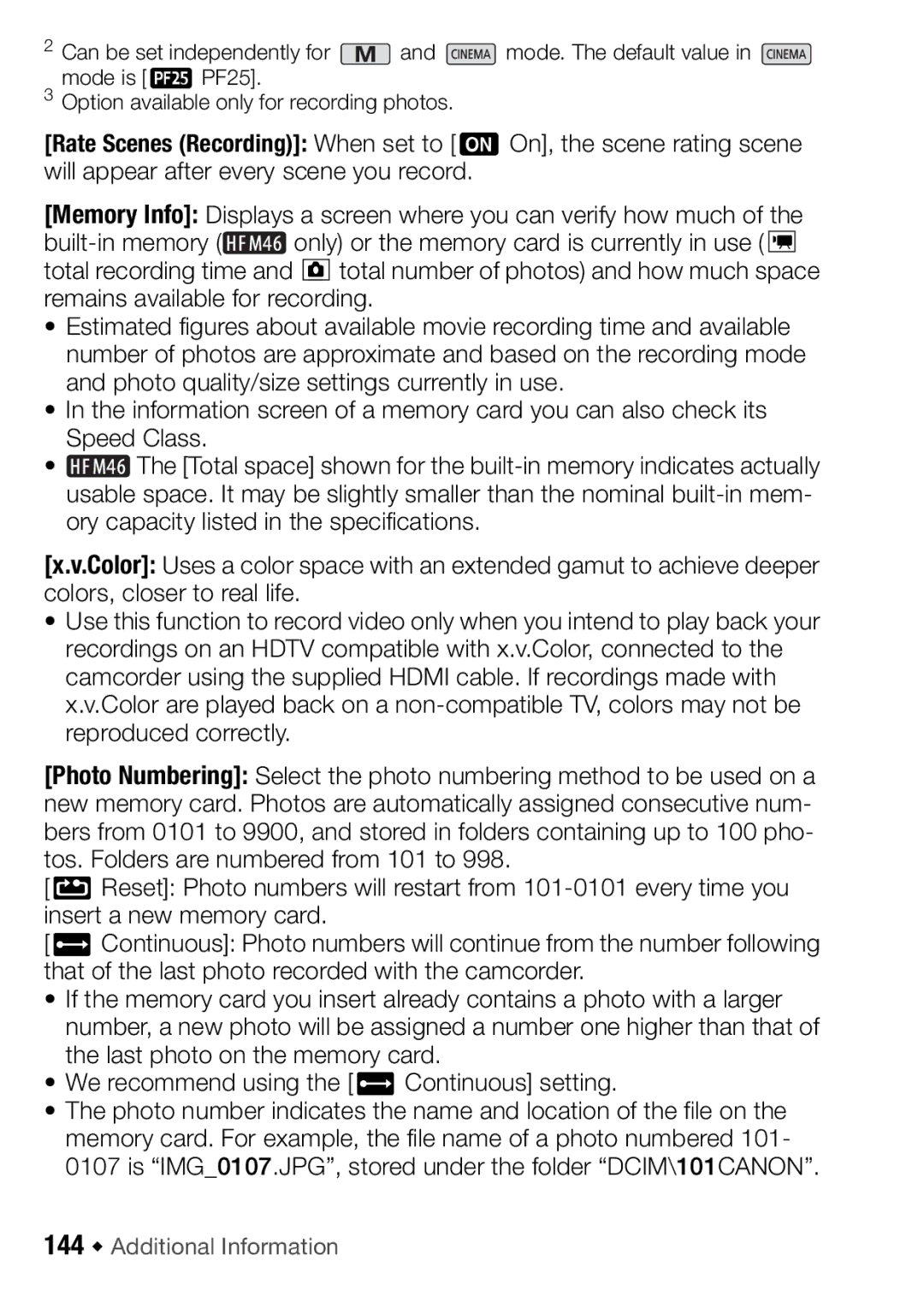 Canon HFM406, HFM46 instruction manual 144 Š Additional Information 