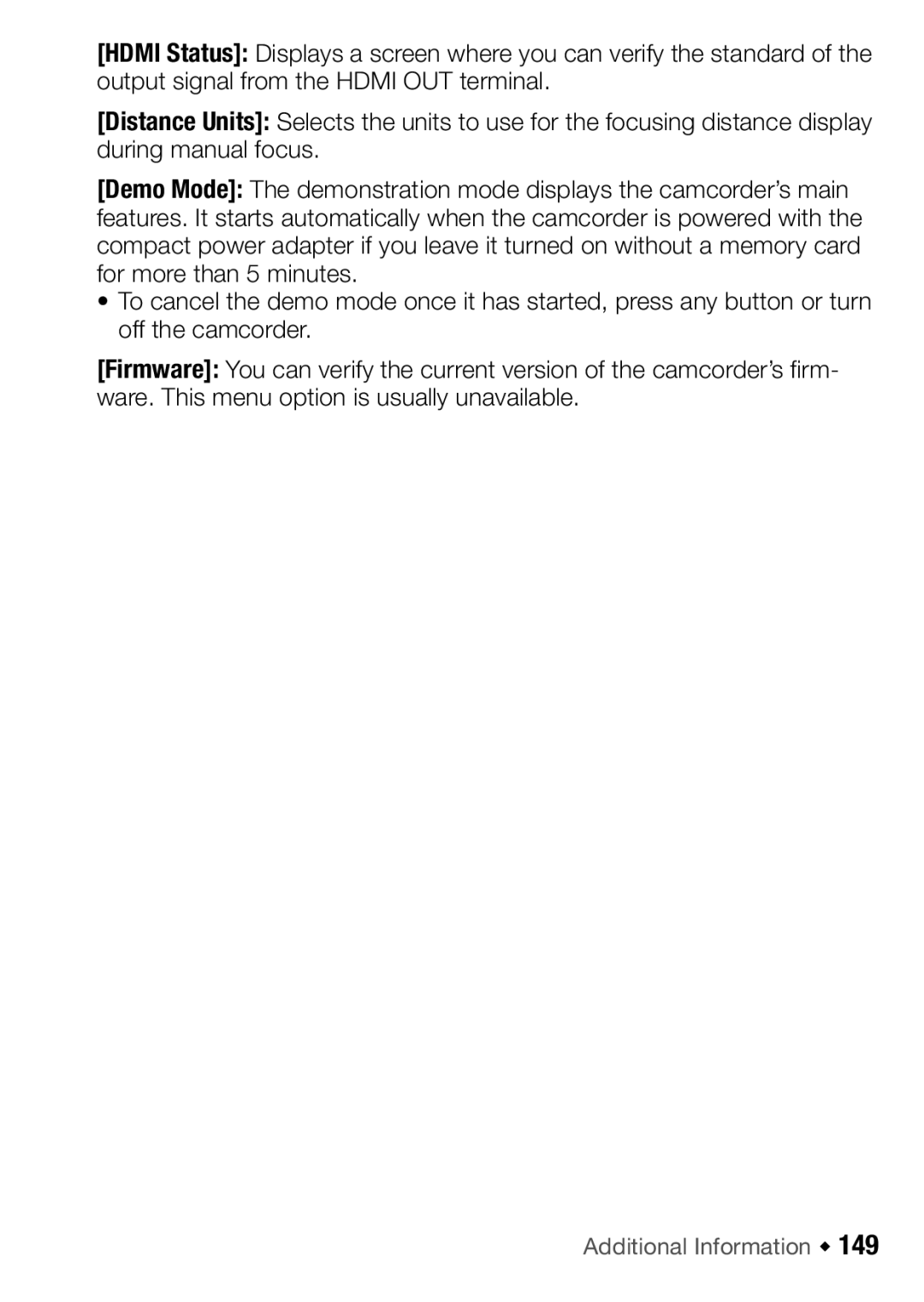 Canon HFM46, HFM406 instruction manual Additional Information Š 