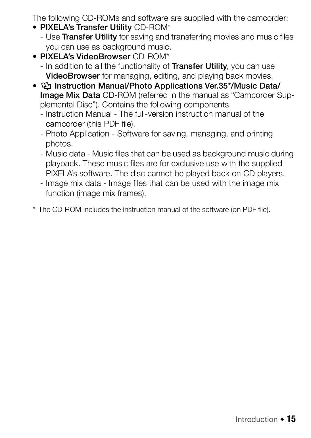 Canon HFM46, HFM406 instruction manual Introduction Š 