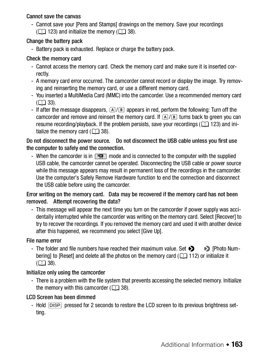 Canon HFM46, HFM406 instruction manual Additional Information Š 