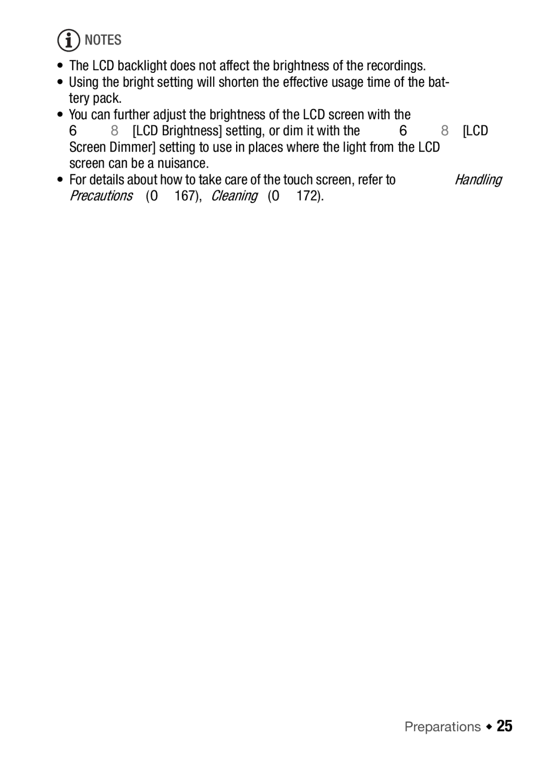 Canon HFM46, HFM406 instruction manual Preparations Š 