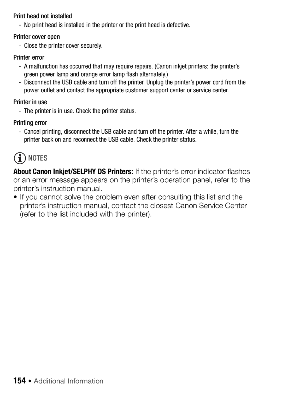 Canon HFR18, HFR16, HFR17, HFR106 instruction manual 154 Š Additional Information 