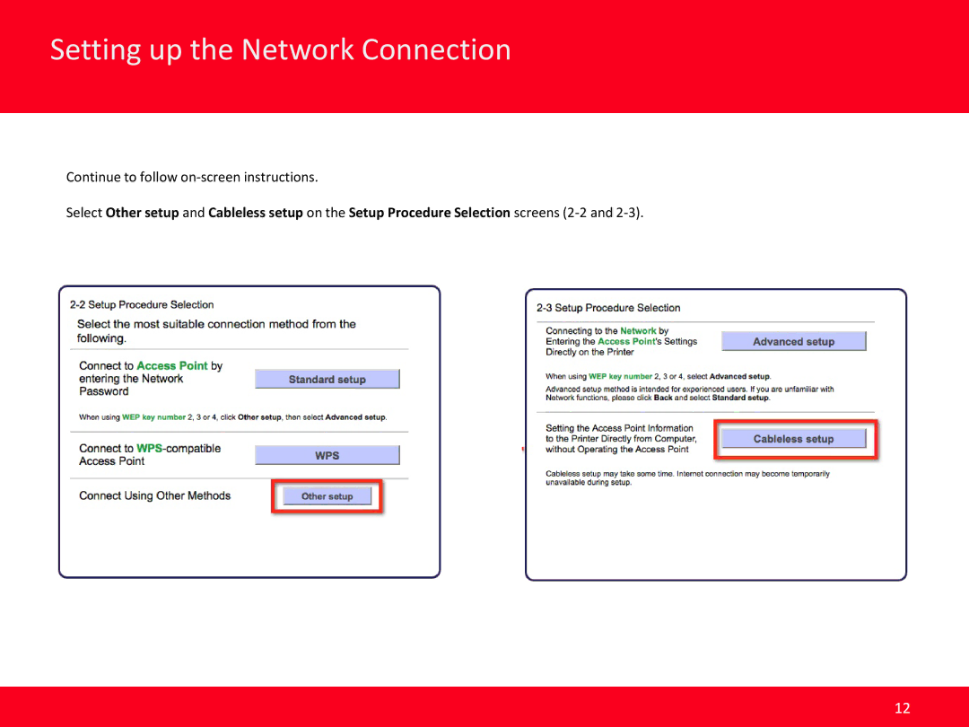 Canon iB4020, MAIFY manual Setting up the Network Connection 