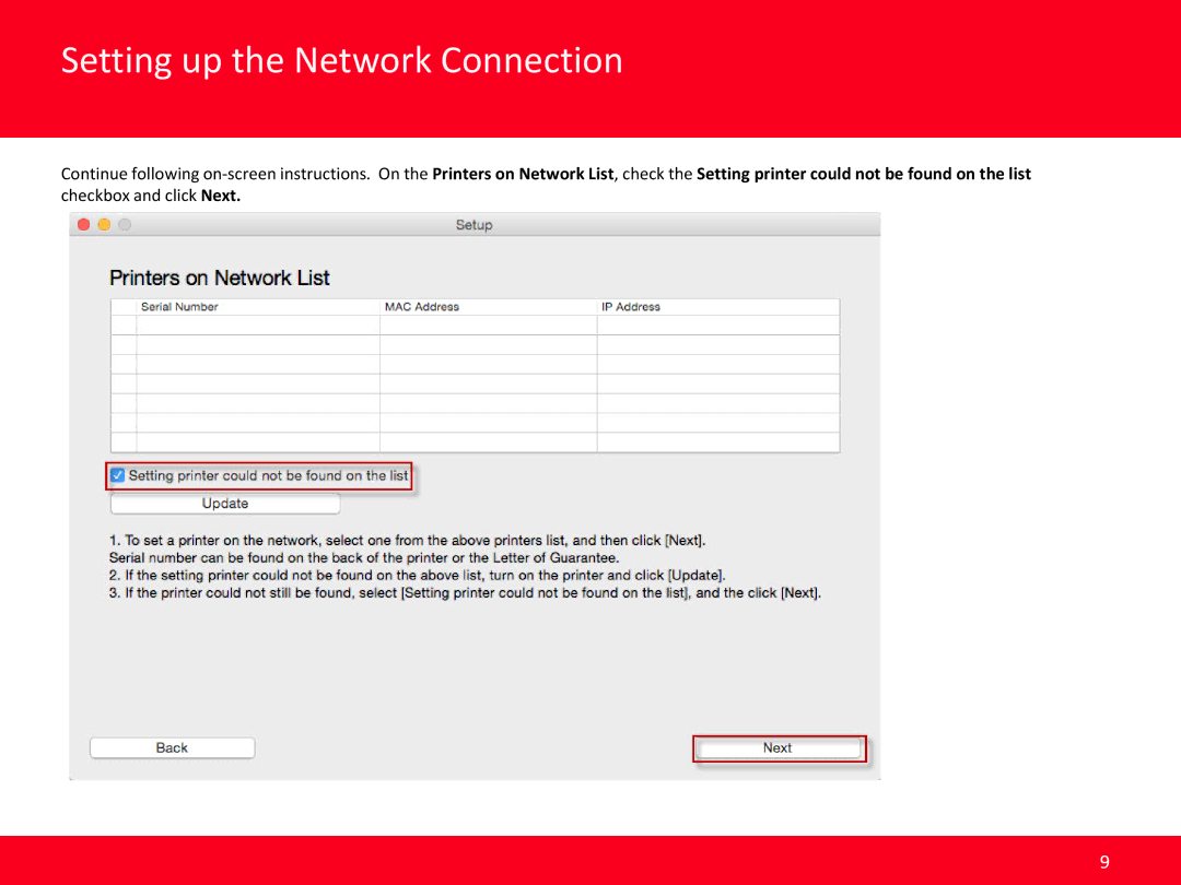 Canon MAIFY, iB4020 manual Setting up the Network Connection 