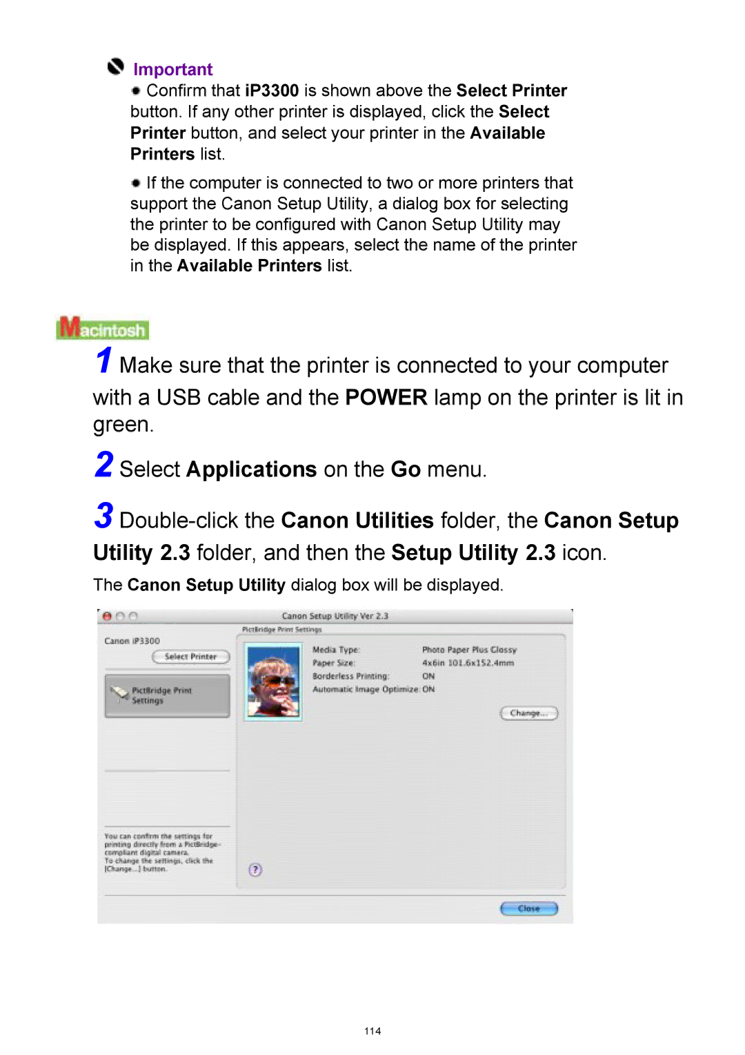 Canon iP3300 manual 114 