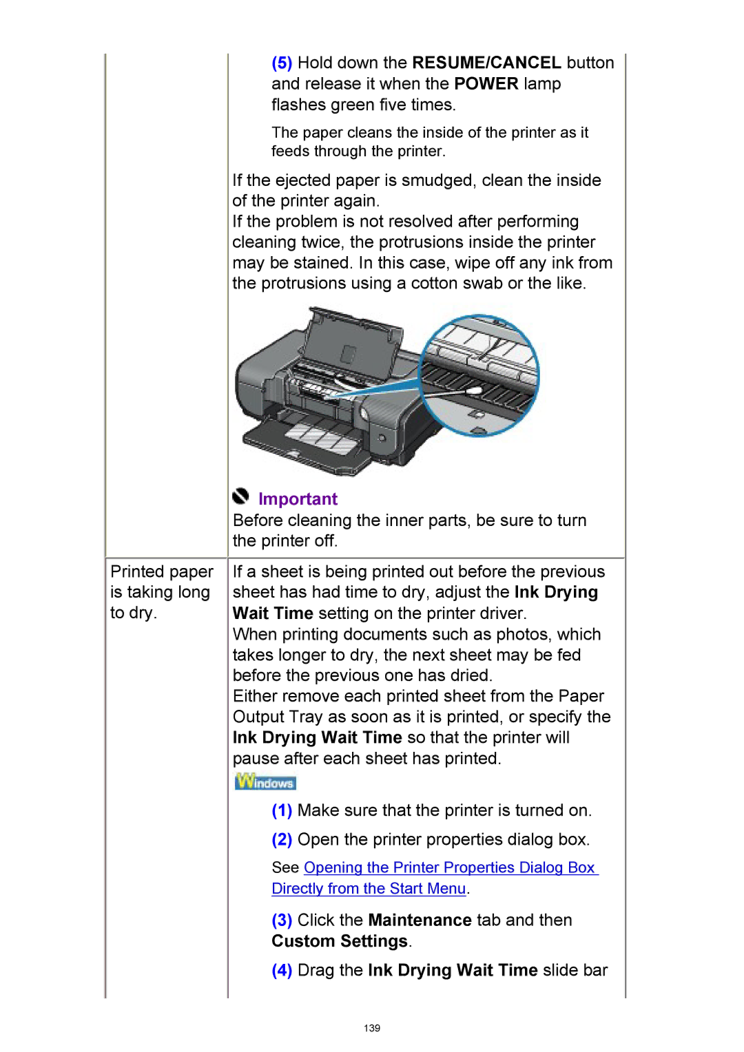 Canon iP3300 manual Drag the Ink Drying Wait Time slide bar 