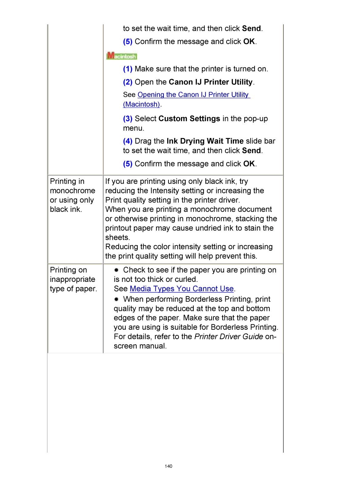 Canon iP3300 manual See Media Types You Cannot Use 