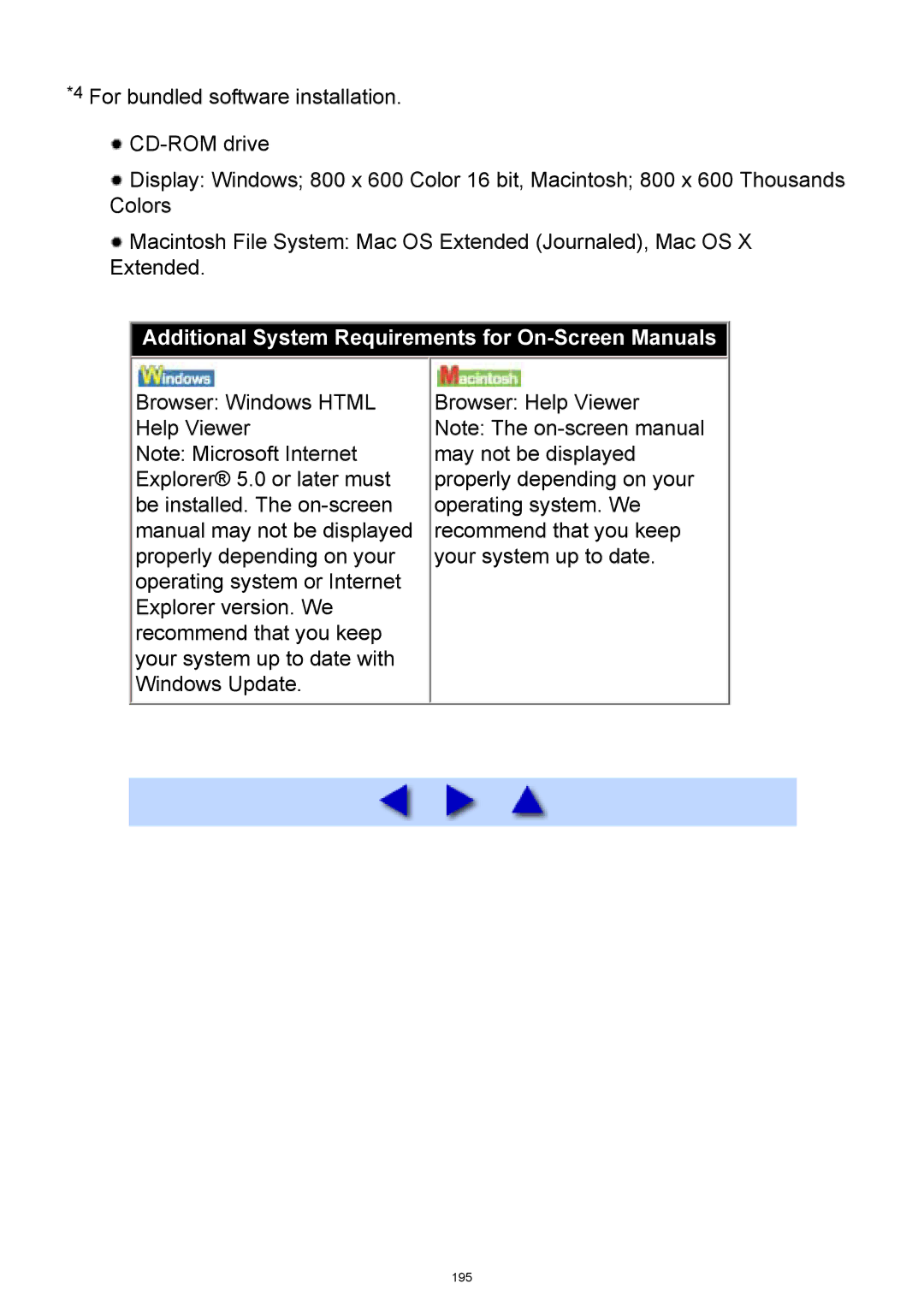 Canon iP3300 manual Additional System Requirements for On-Screen Manuals 