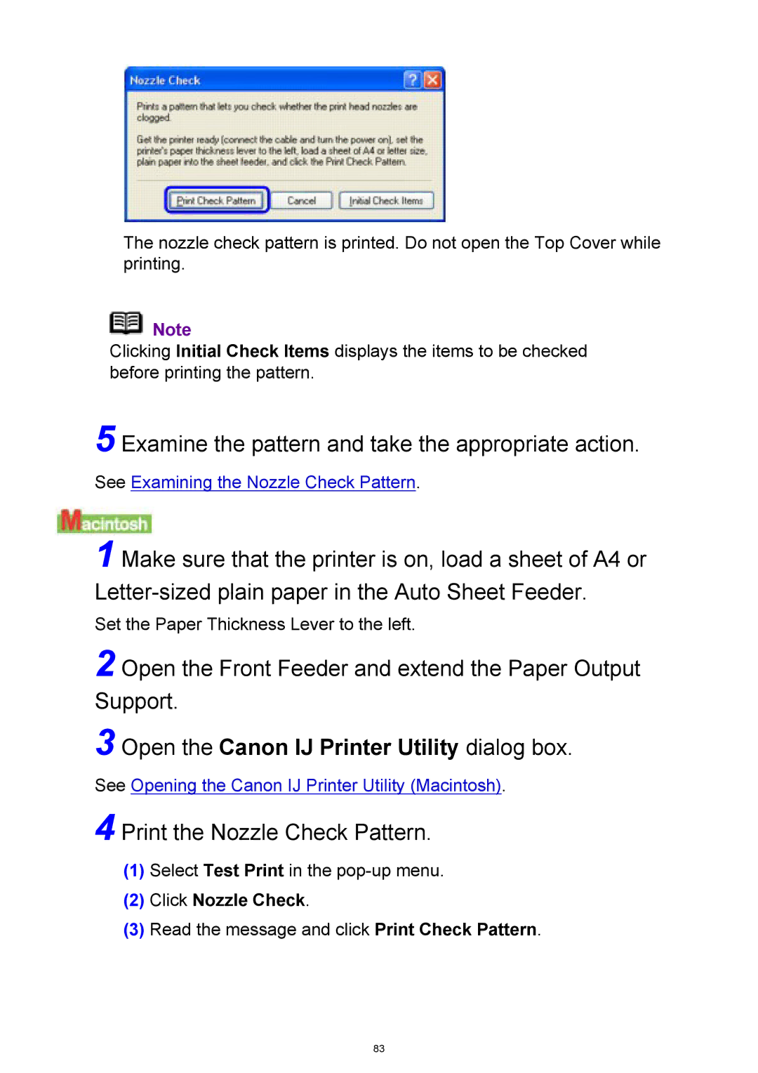 Canon iP3300 manual Examine the pattern and take the appropriate action 