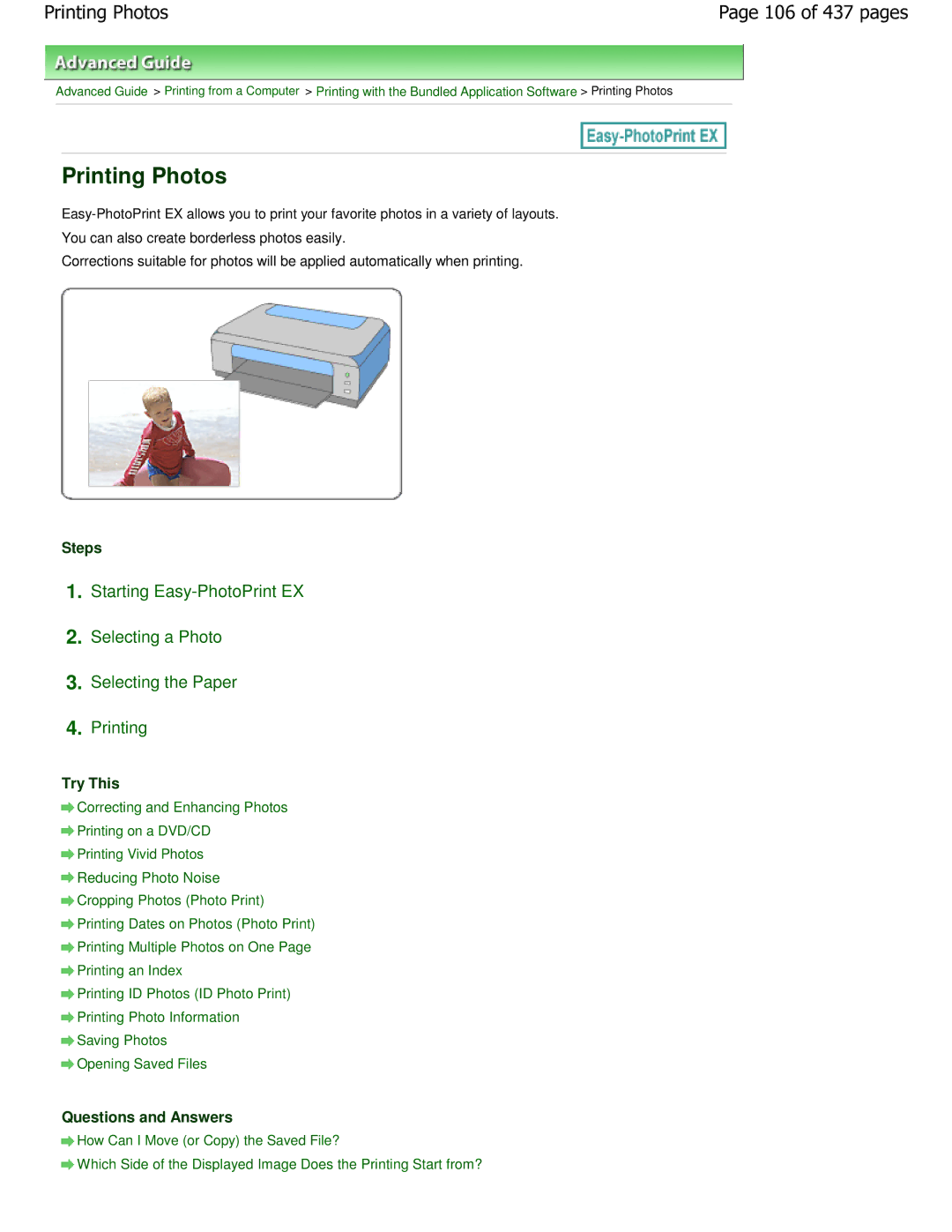 Canon iP4700 manual Printing Photos, 106 of 437 pages 