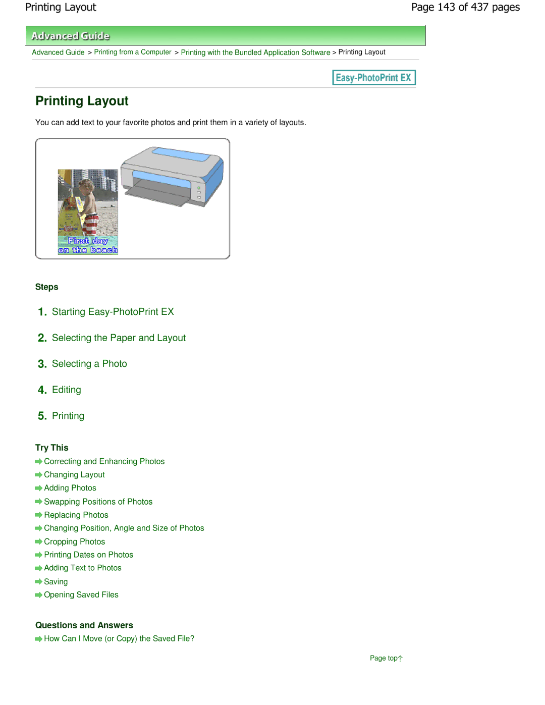 Canon iP4700 manual Printing Layout, 143 of 437 pages 