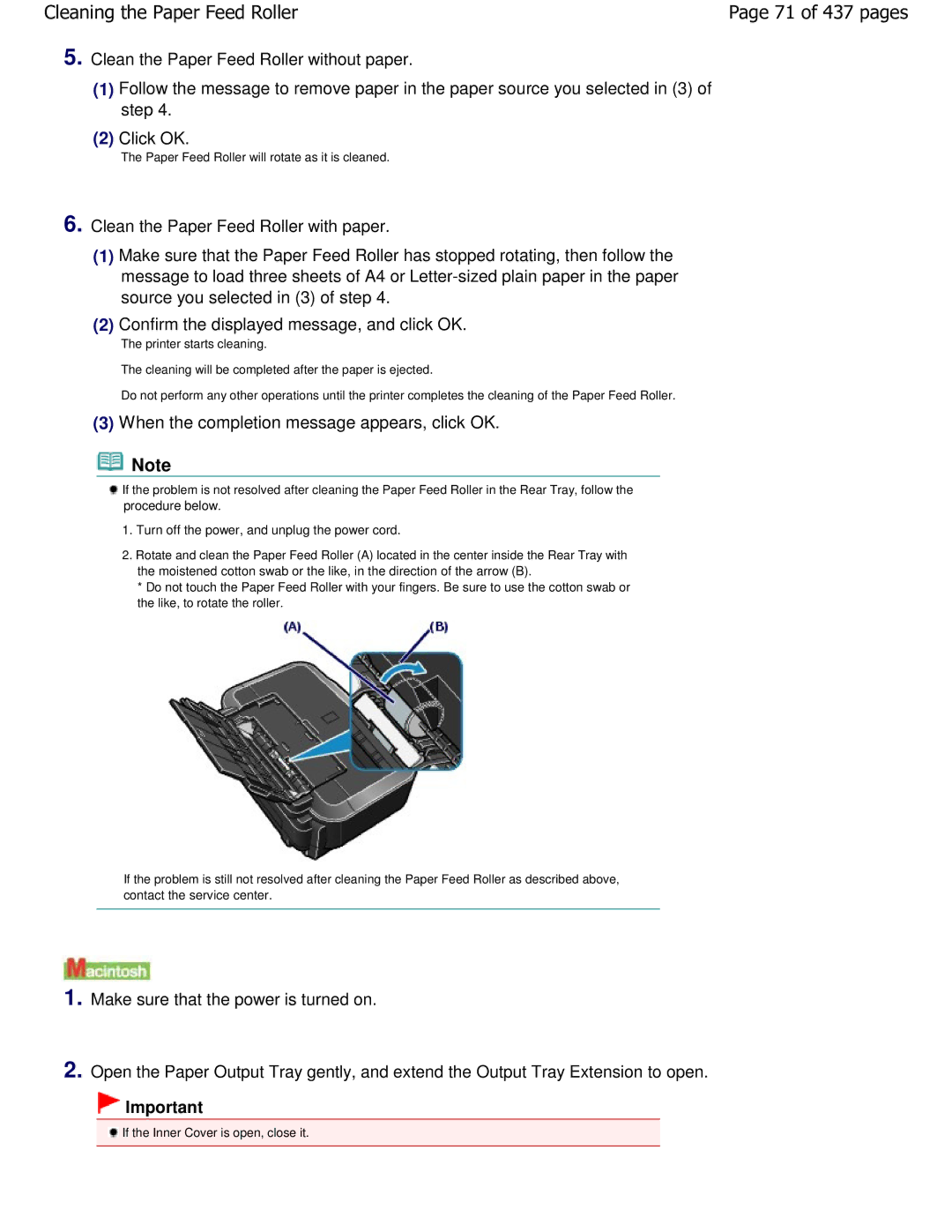 Canon iP4700 71 of 437 pages, Confirm the displayed message, and click OK, When the completion message appears, click OK 