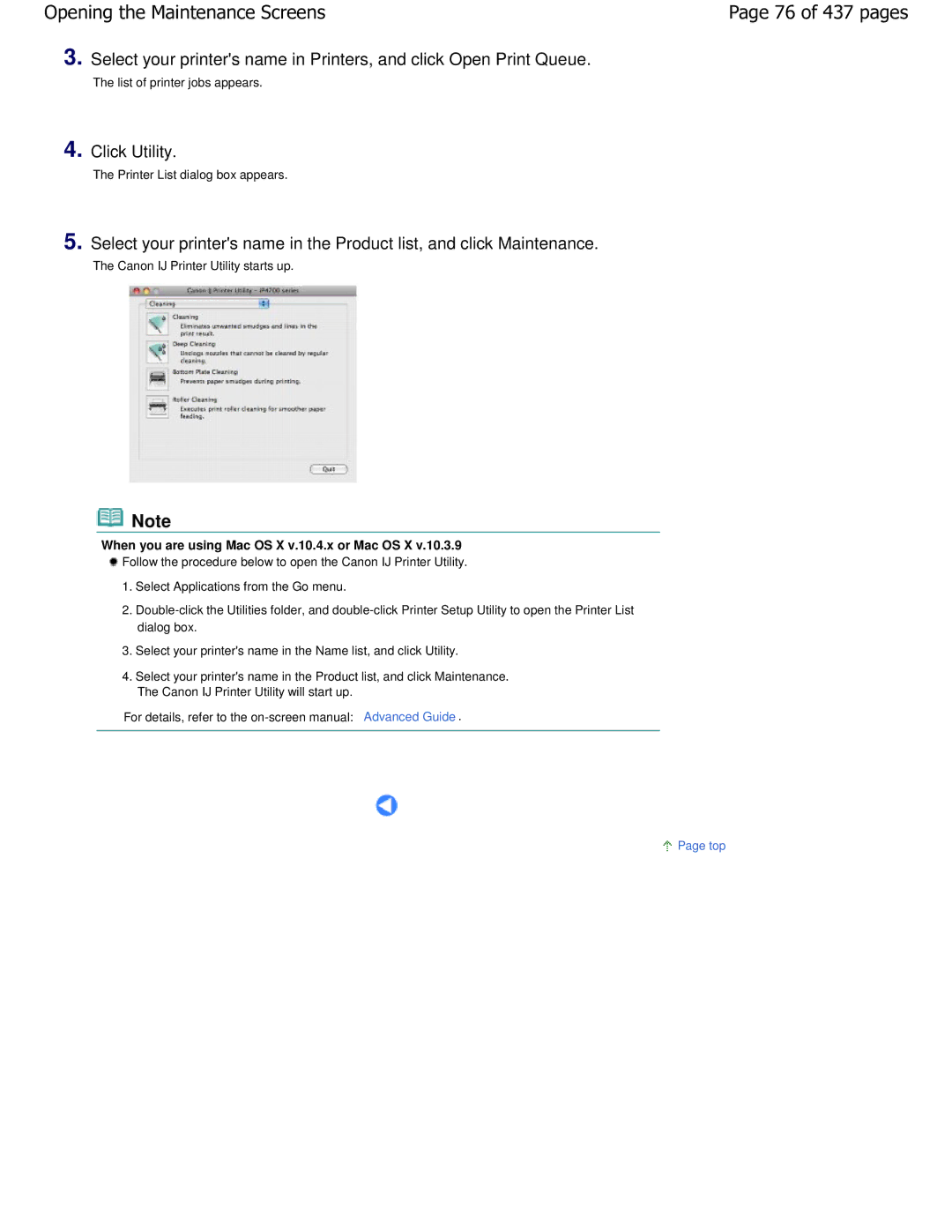 Canon iP4700 manual 76 of 437 pages, Click Utility 