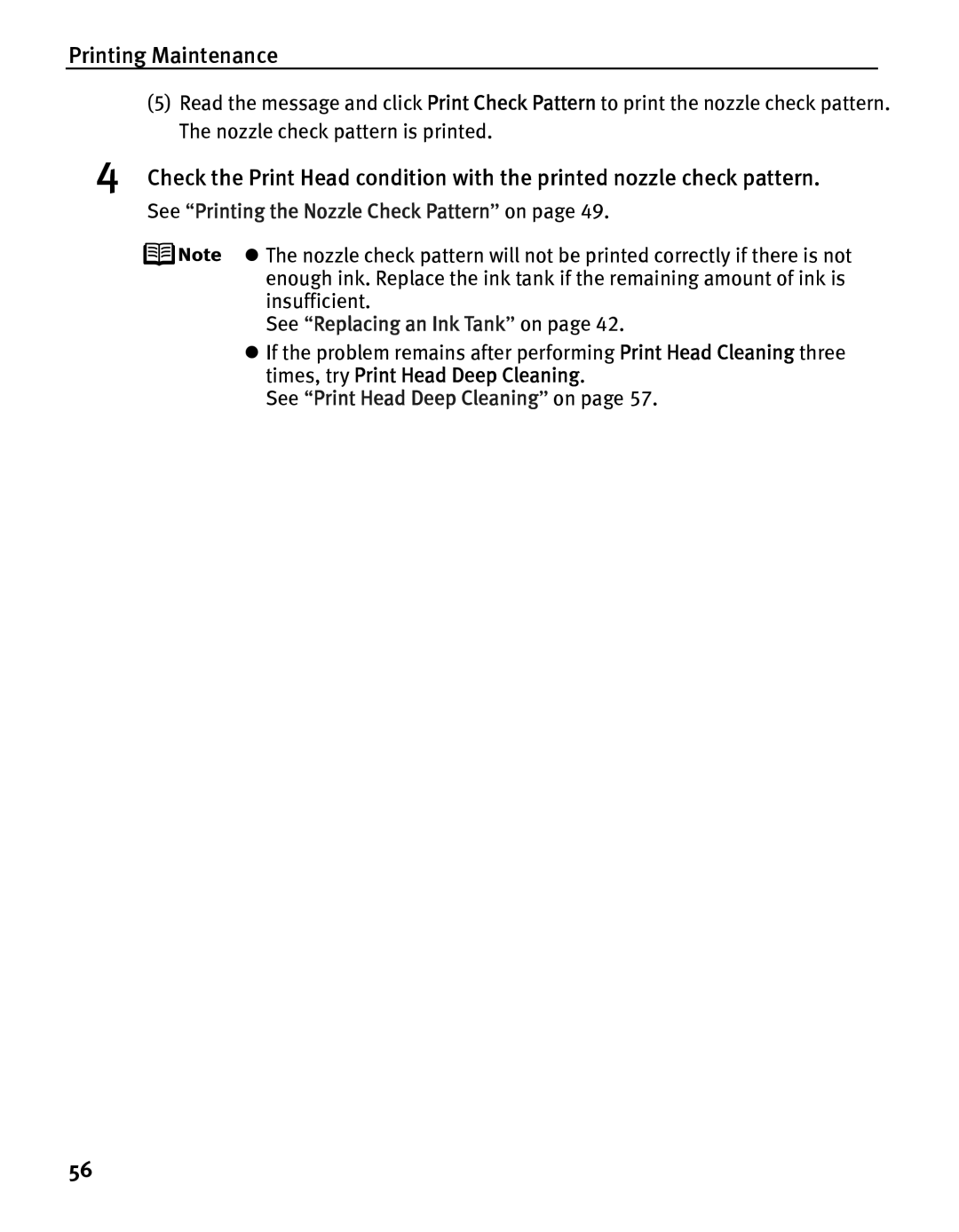 Canon iP5000 quick start Printing Maintenance 