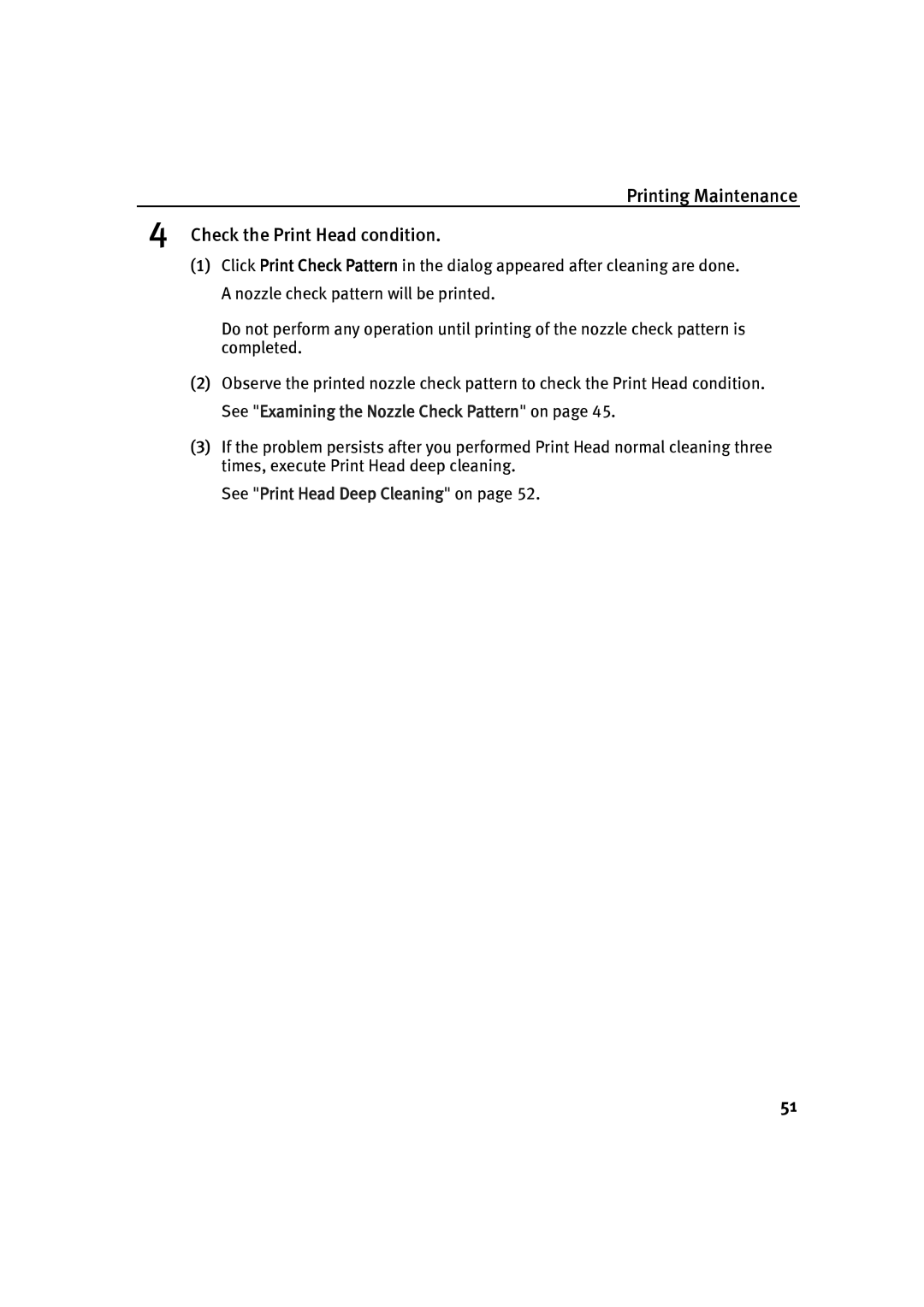 Canon IP90 quick start Printing Maintenance Check the Print Head condition 