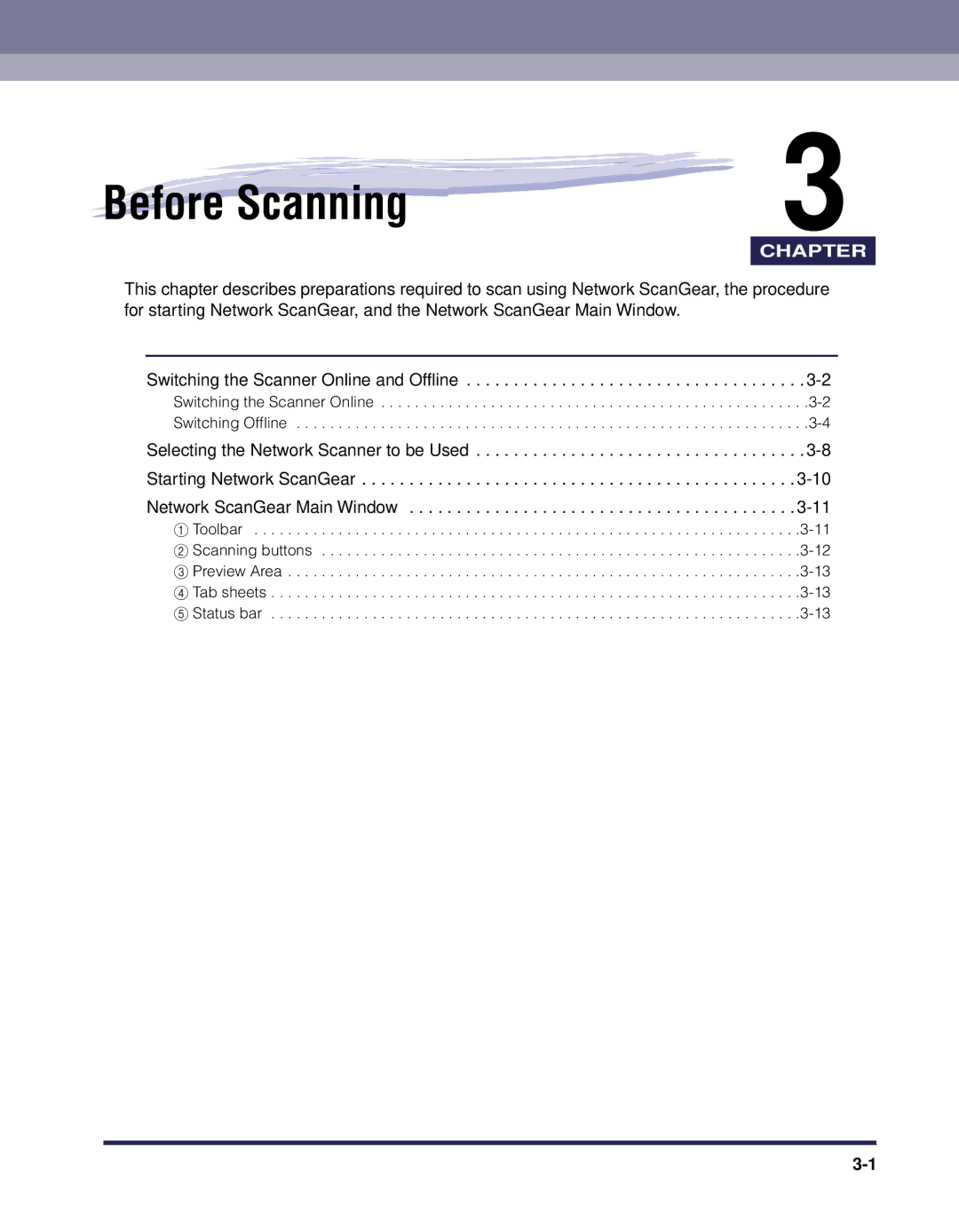 Canon iR Series manual Before Scanning 