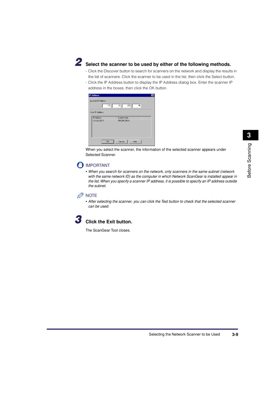 Canon iR Series manual Click the Exit button 