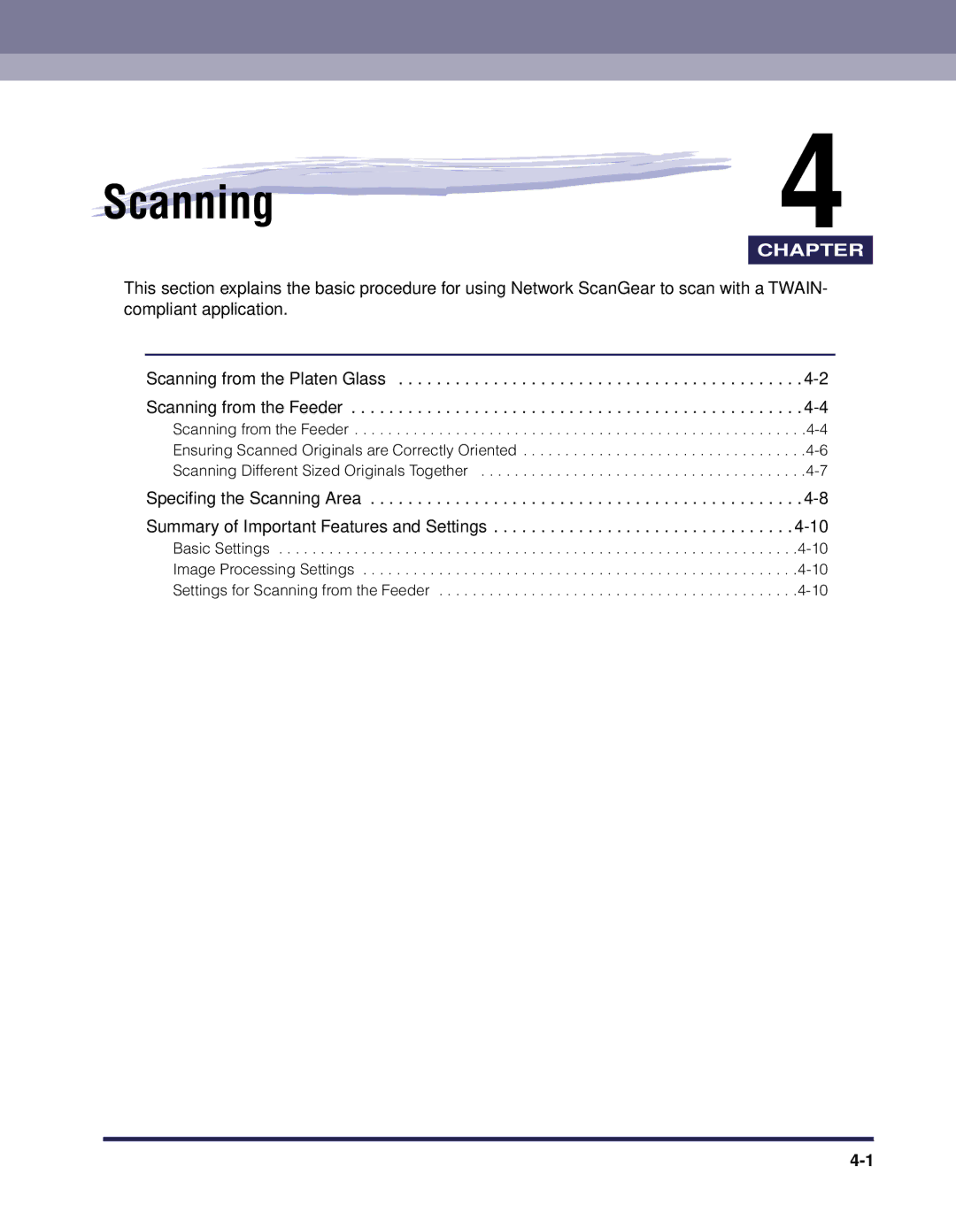 Canon iR Series manual Scanning4 