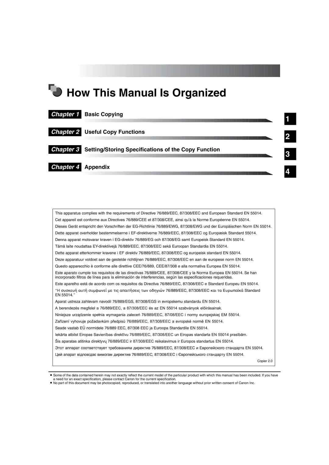 Canon IR1600 manual How This Manual Is Organized, Appendix 