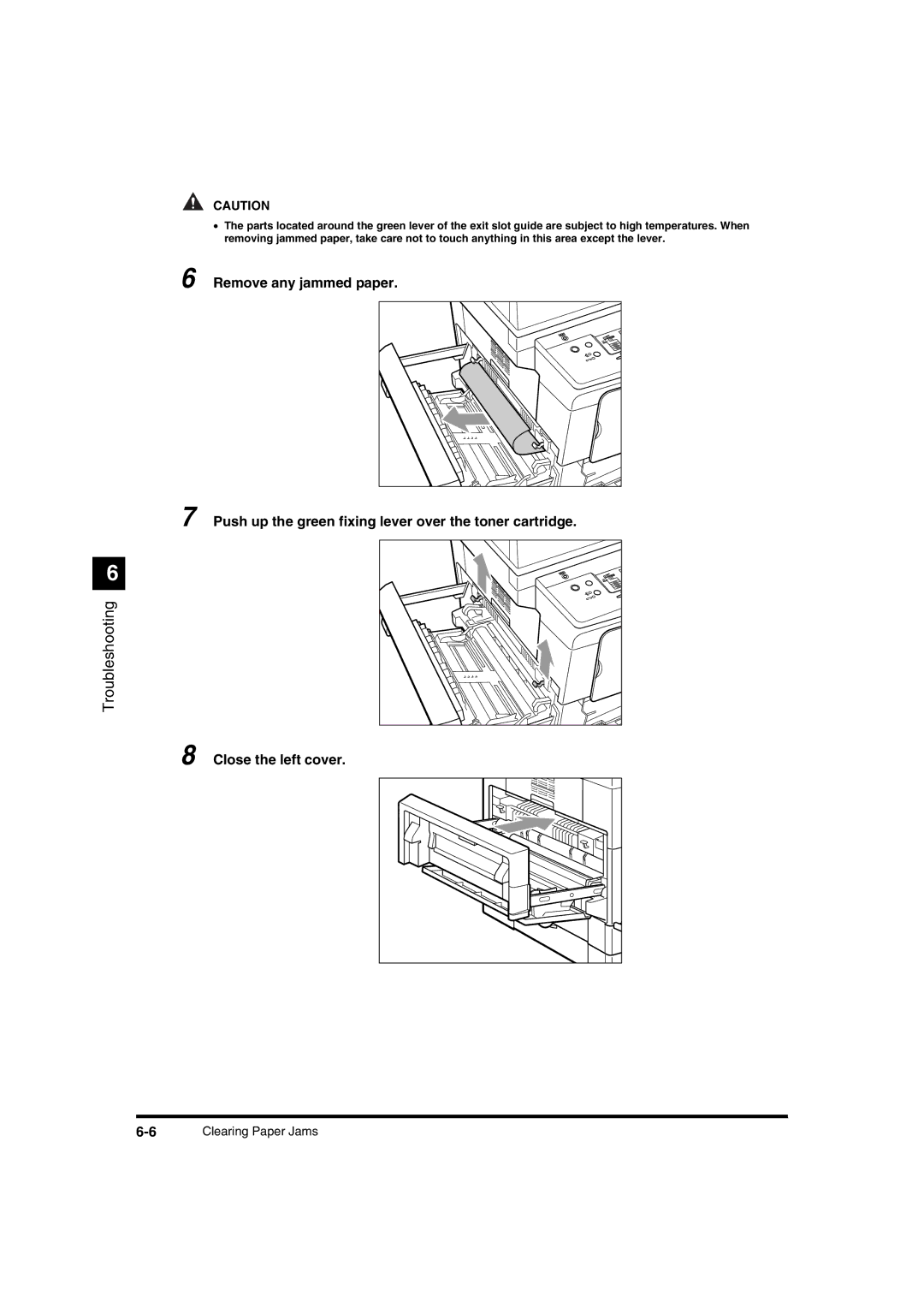 Canon IR1600 manual Close the left cover 