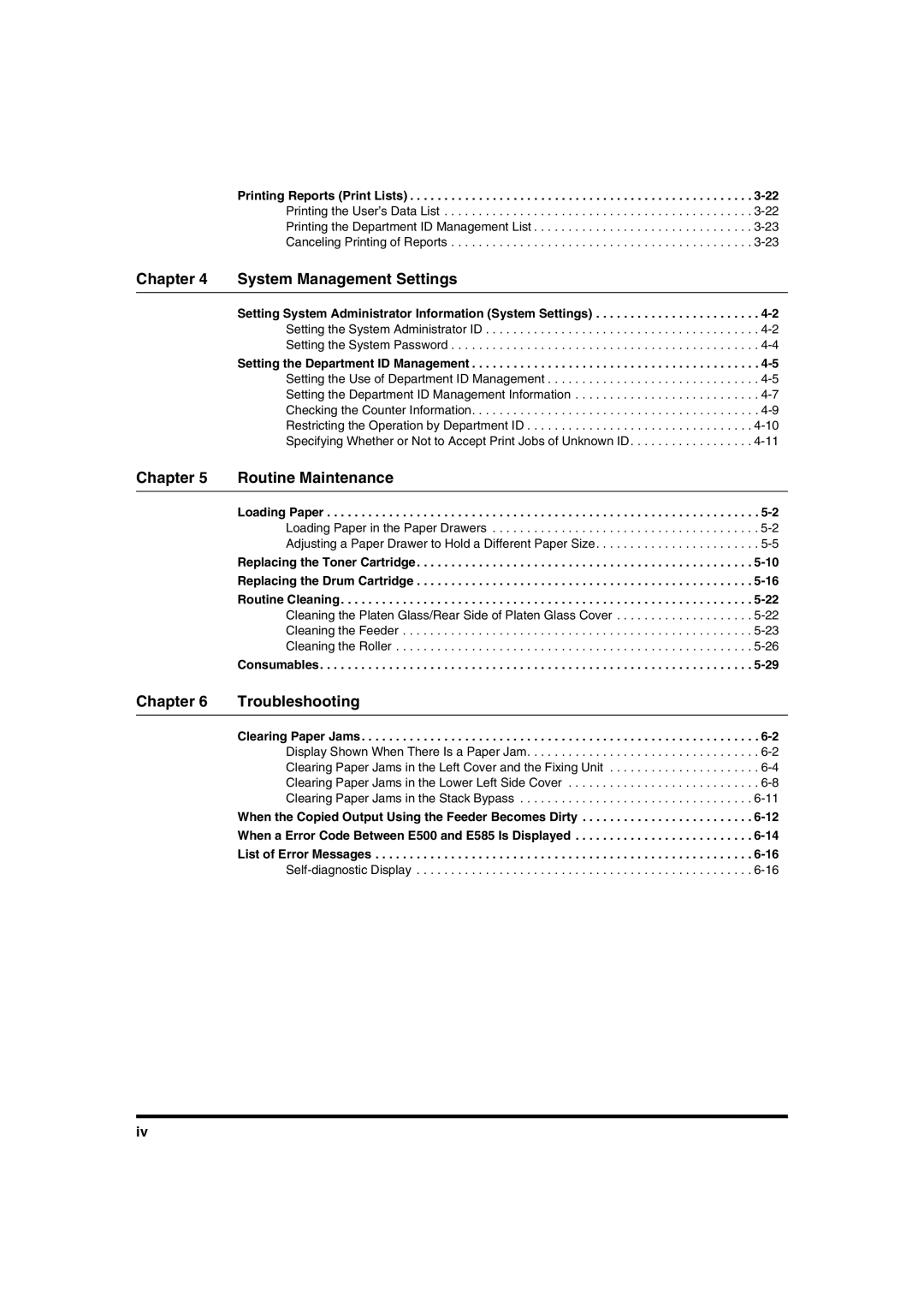 Canon IR1600 manual Setting System Administrator Information System Settings 