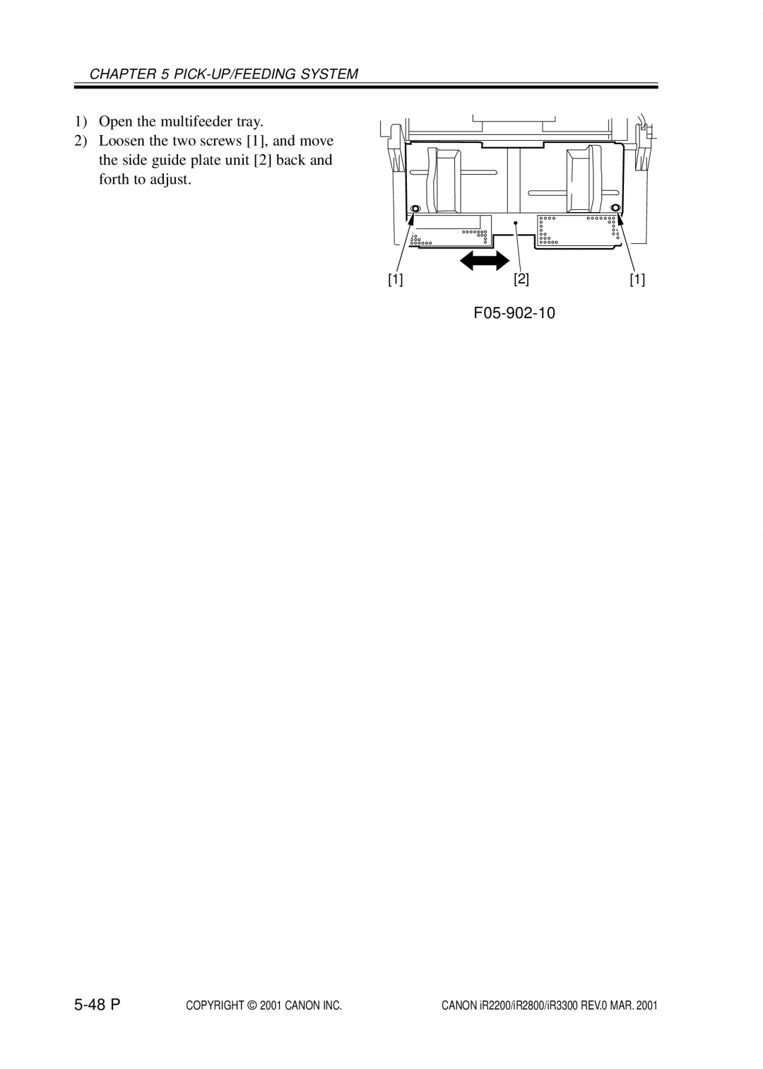 Canon IR2200, IR3300, IR2800 manual F05-902-10 48 P 