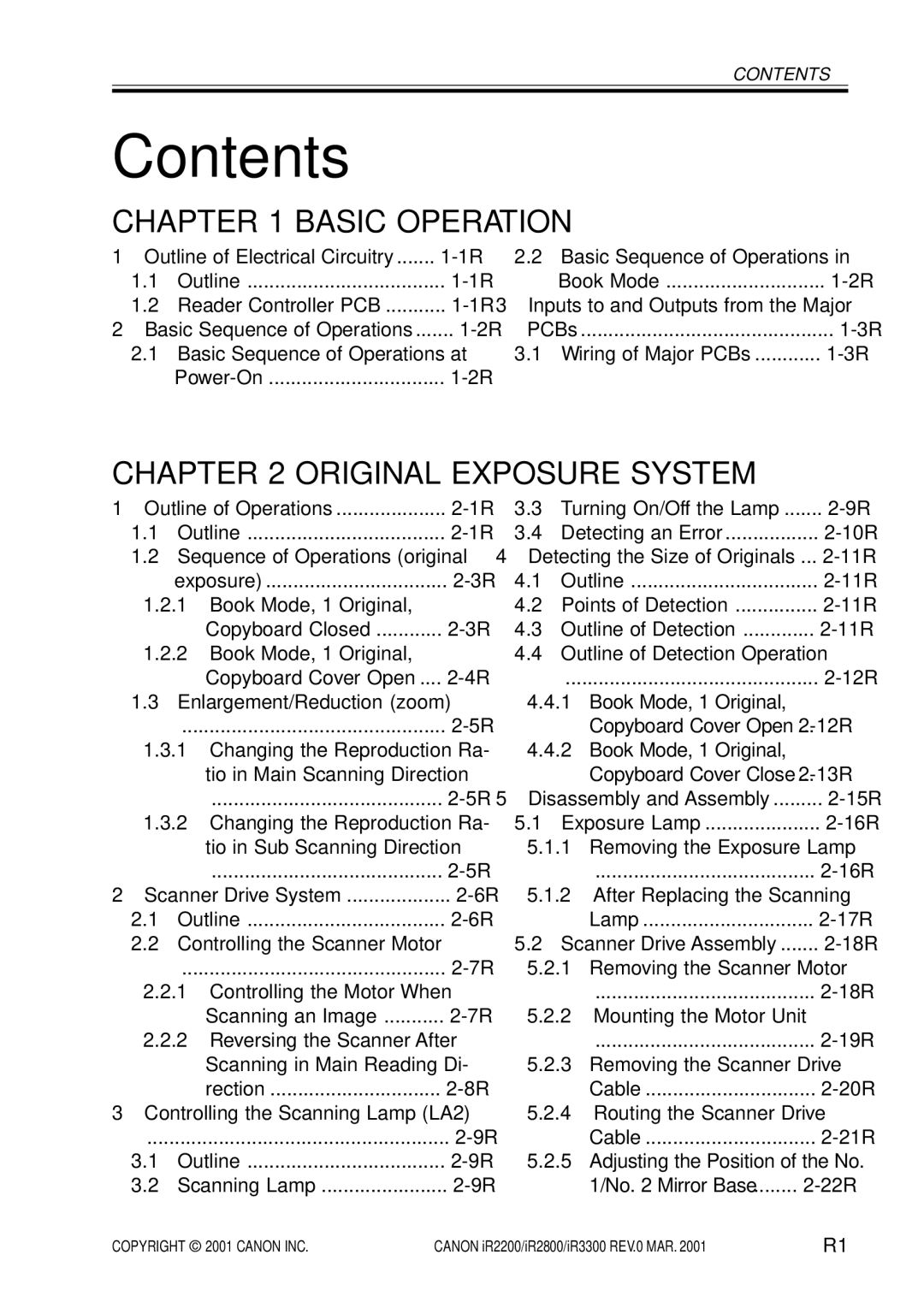 Canon IR3300, IR2800, IR2200 manual Basic Operation 