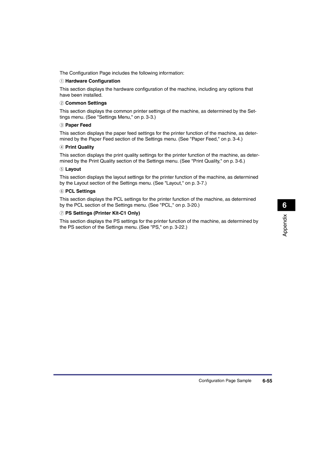 Canon IR3300 manual Hardware Conﬁguration 