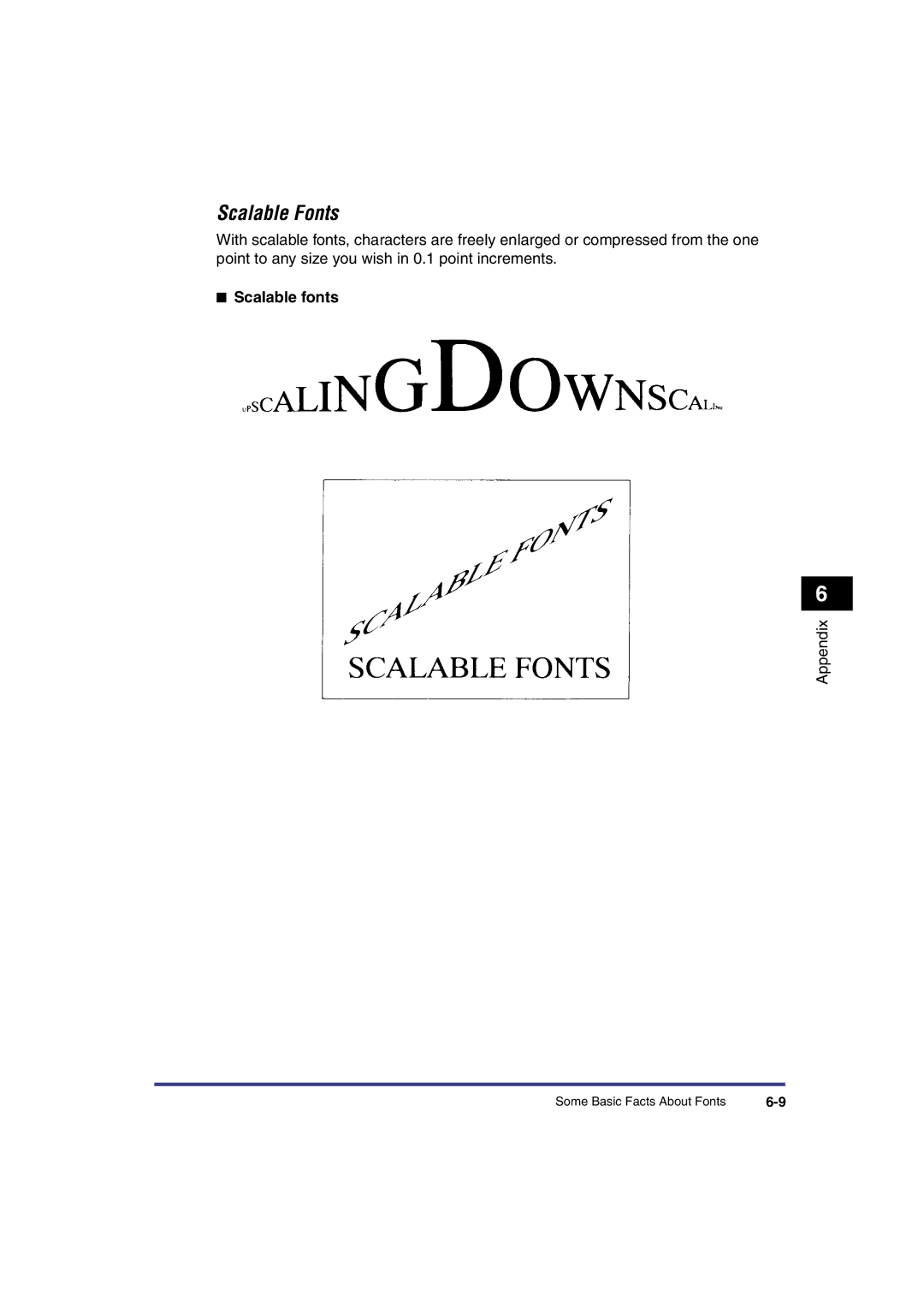 Canon IR3300 manual Scalable Fonts 