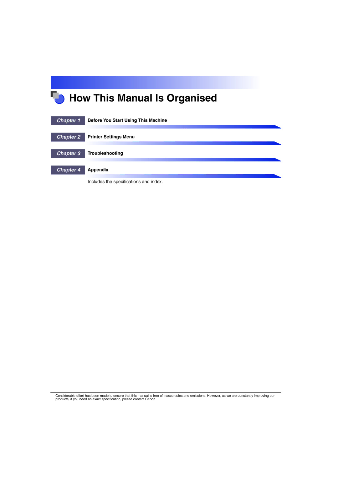 Canon iR2270, ir3570, ir4570, iR3530, iR2870, iR2230 manual How This Manual Is Organised, Appendix 