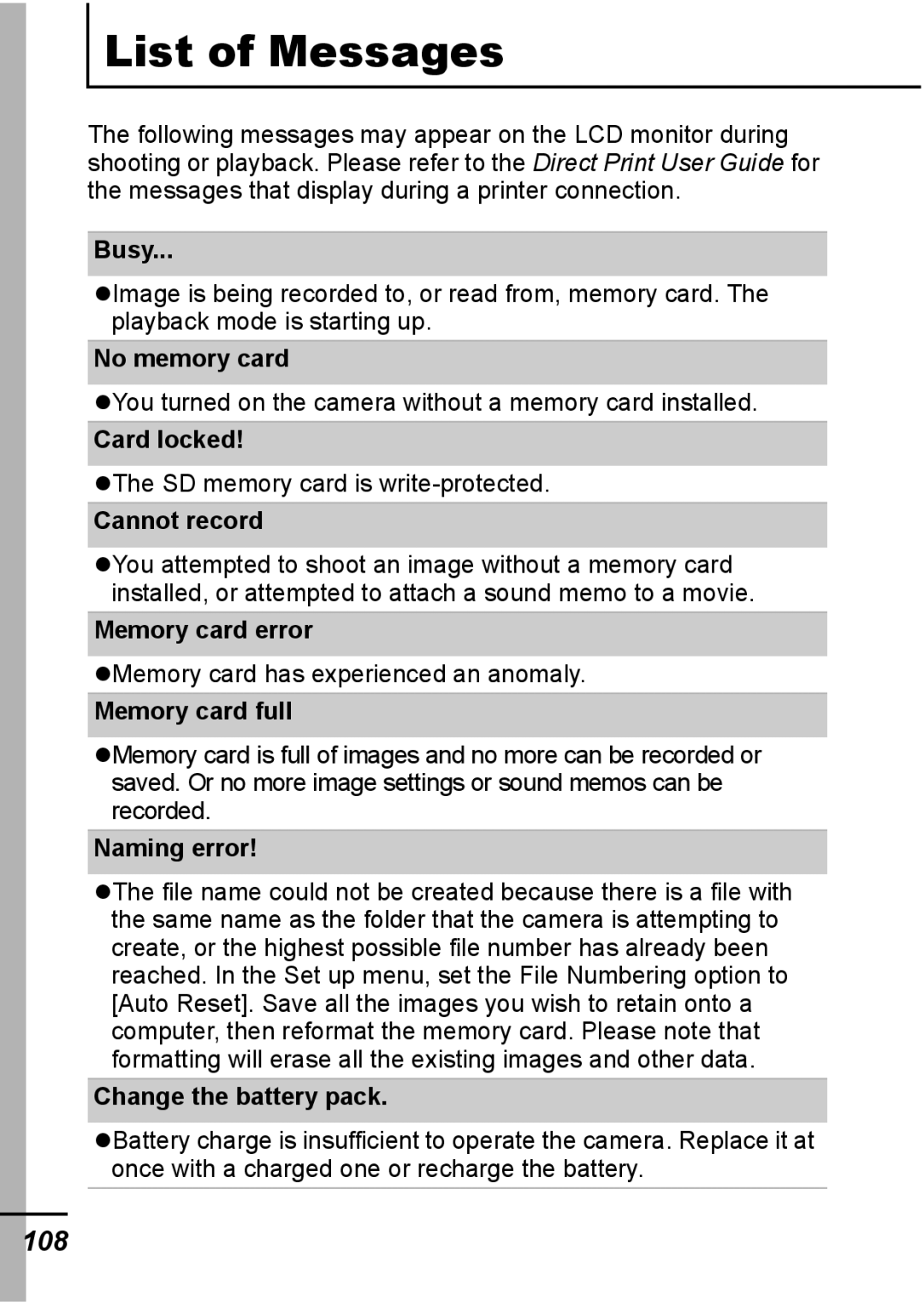 Canon IXUS 800 IS appendix 108 