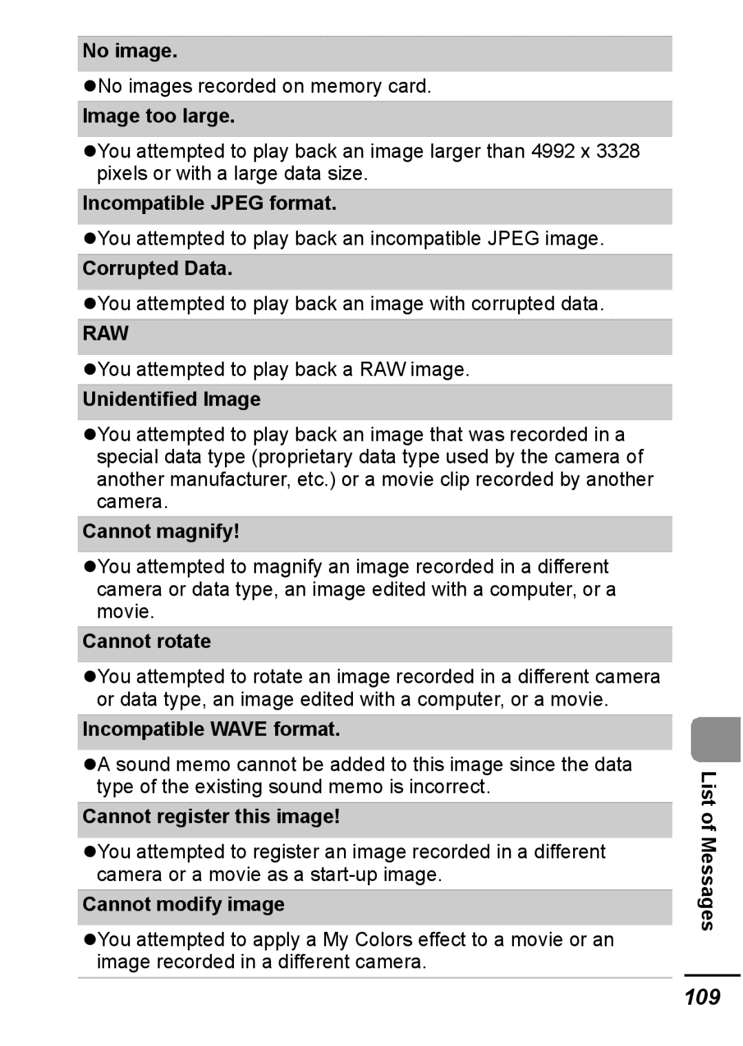 Canon IXUS 800 IS appendix 109 