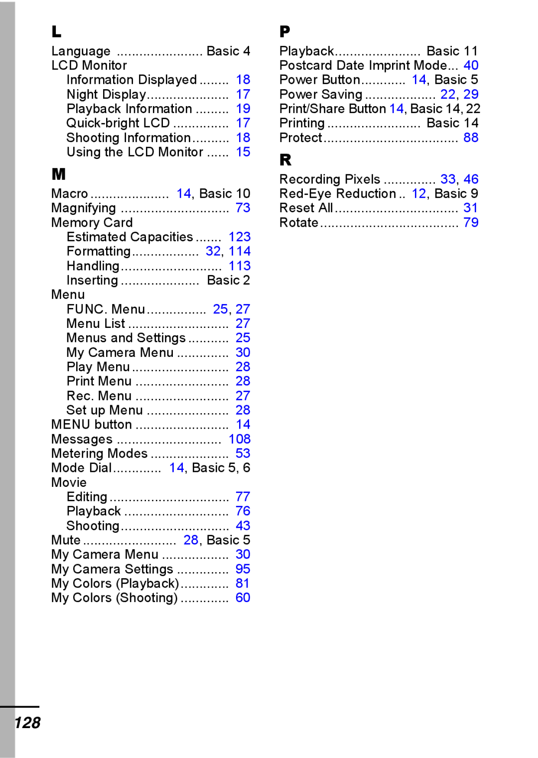 Canon IXUS 800 IS appendix 128 