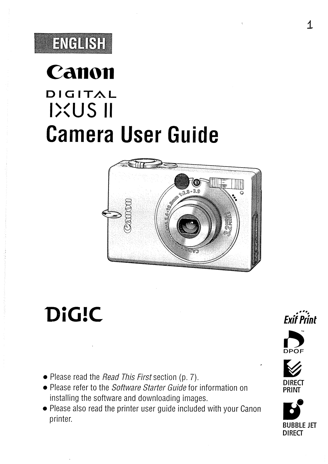 Canon IXUS II manual 