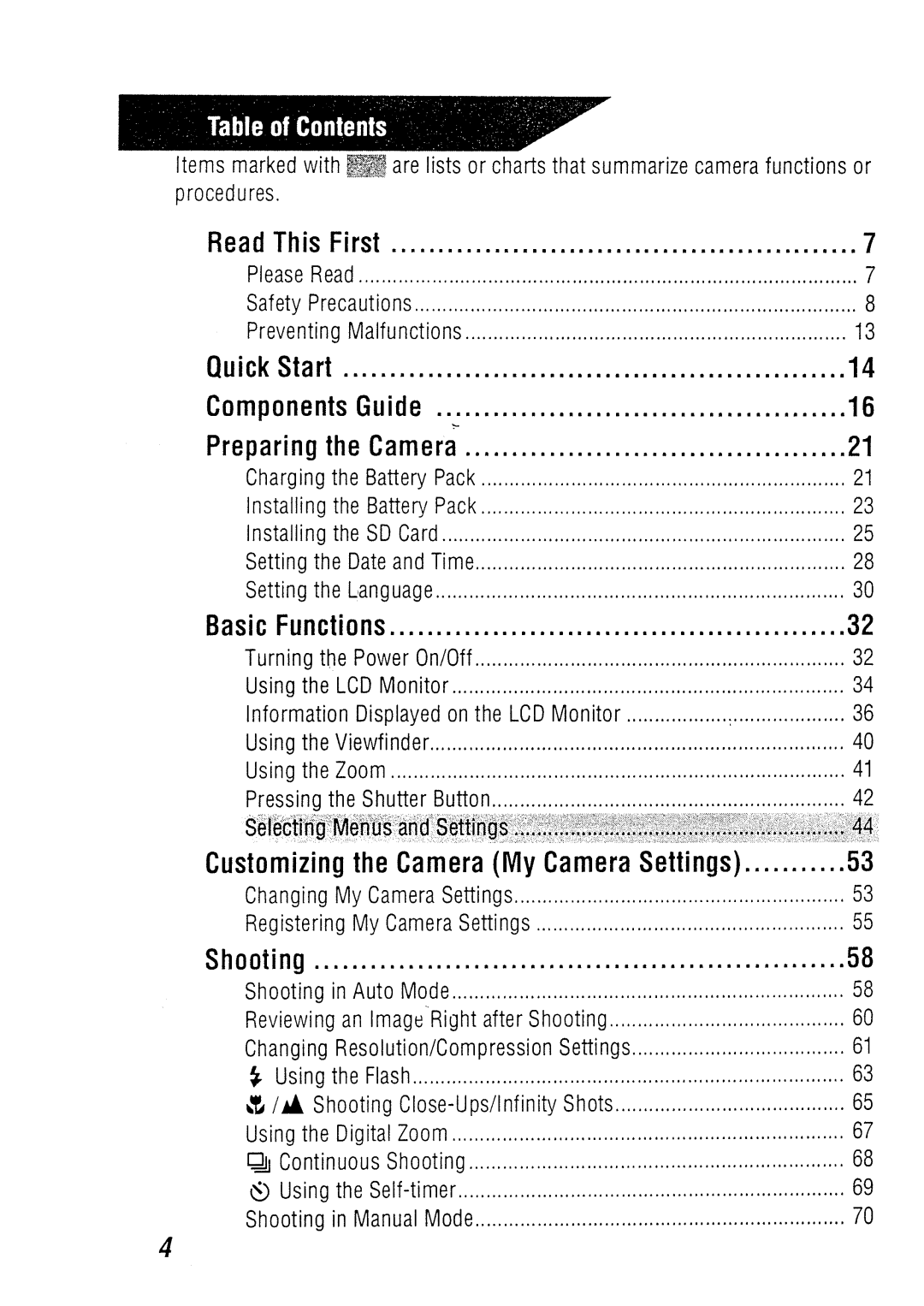 Canon IXUS II manual 