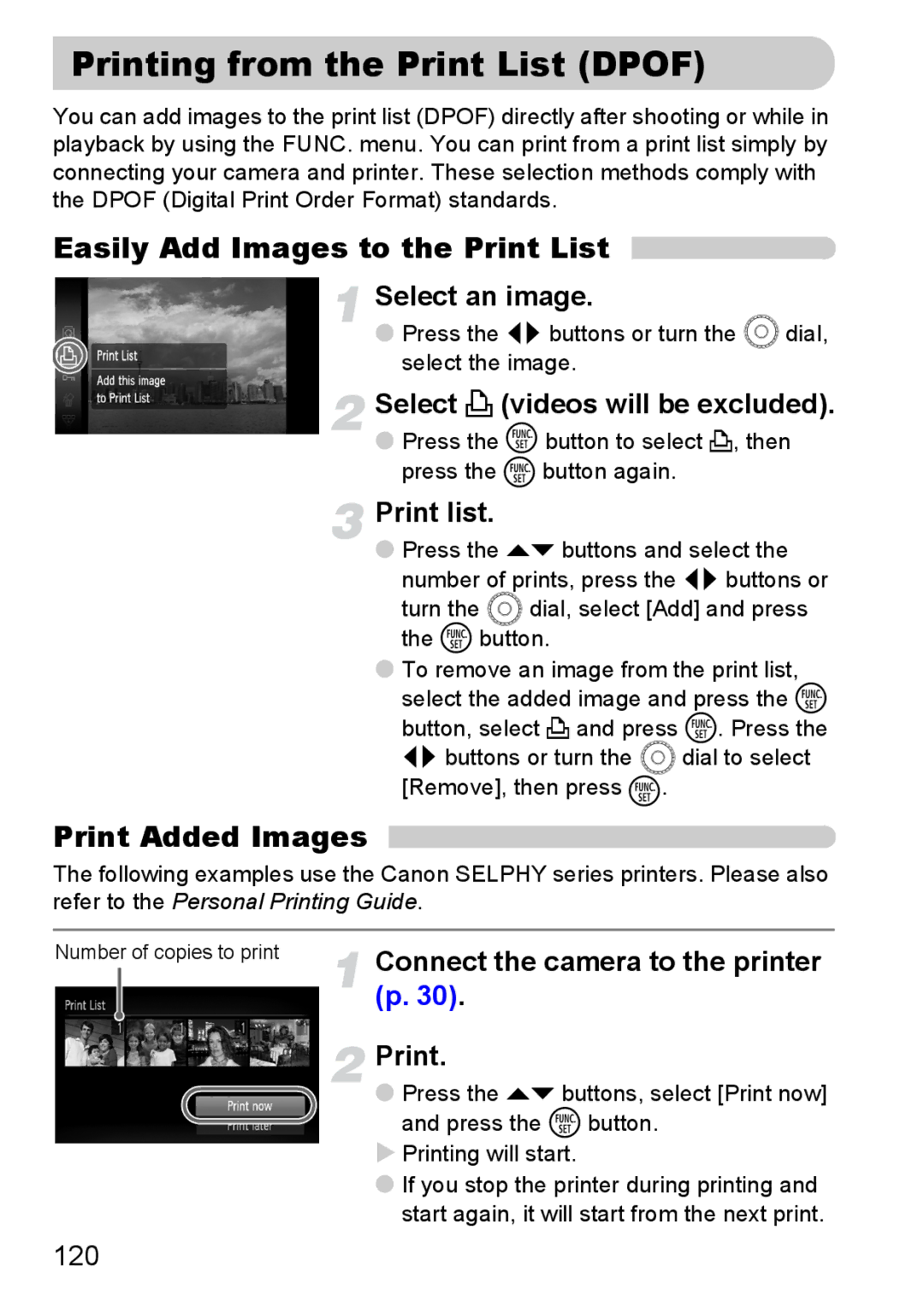 Canon IXUS11015 manual Print, 120 