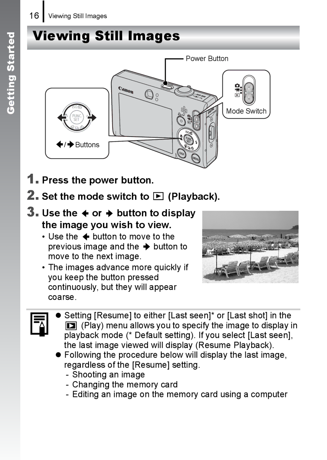 Canon IXUS82IS, IXUS 80IS manual Viewing Still Images 