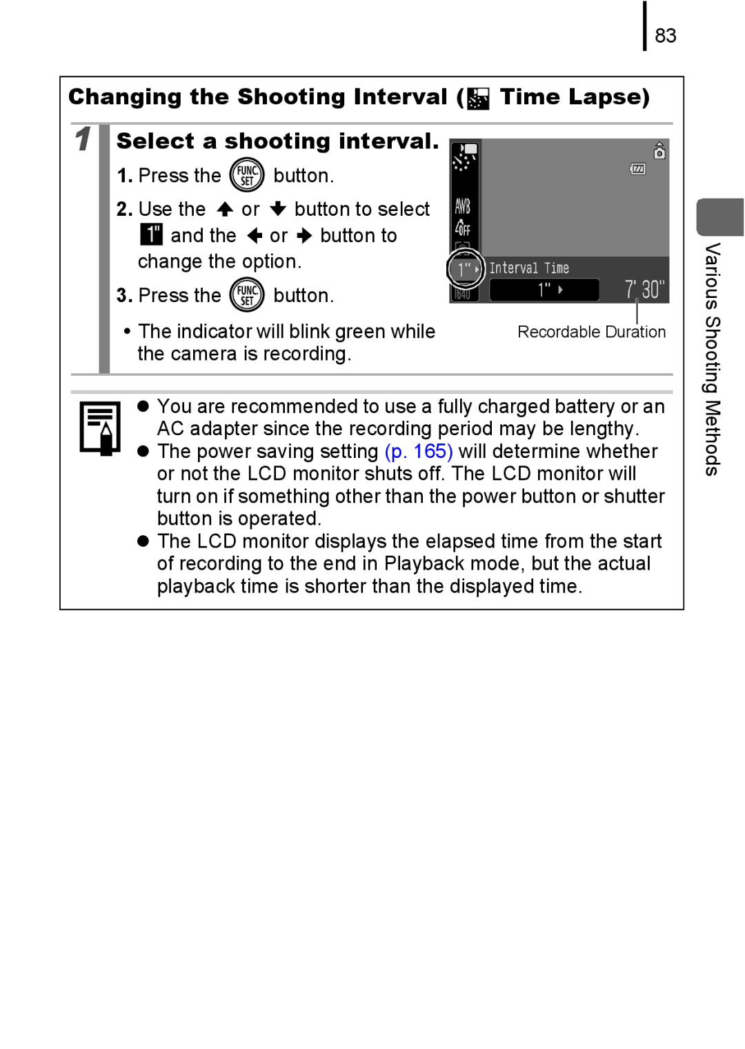 Canon IXUS 80IS, IXUS82IS manual Press Button Use, Camera is recording 