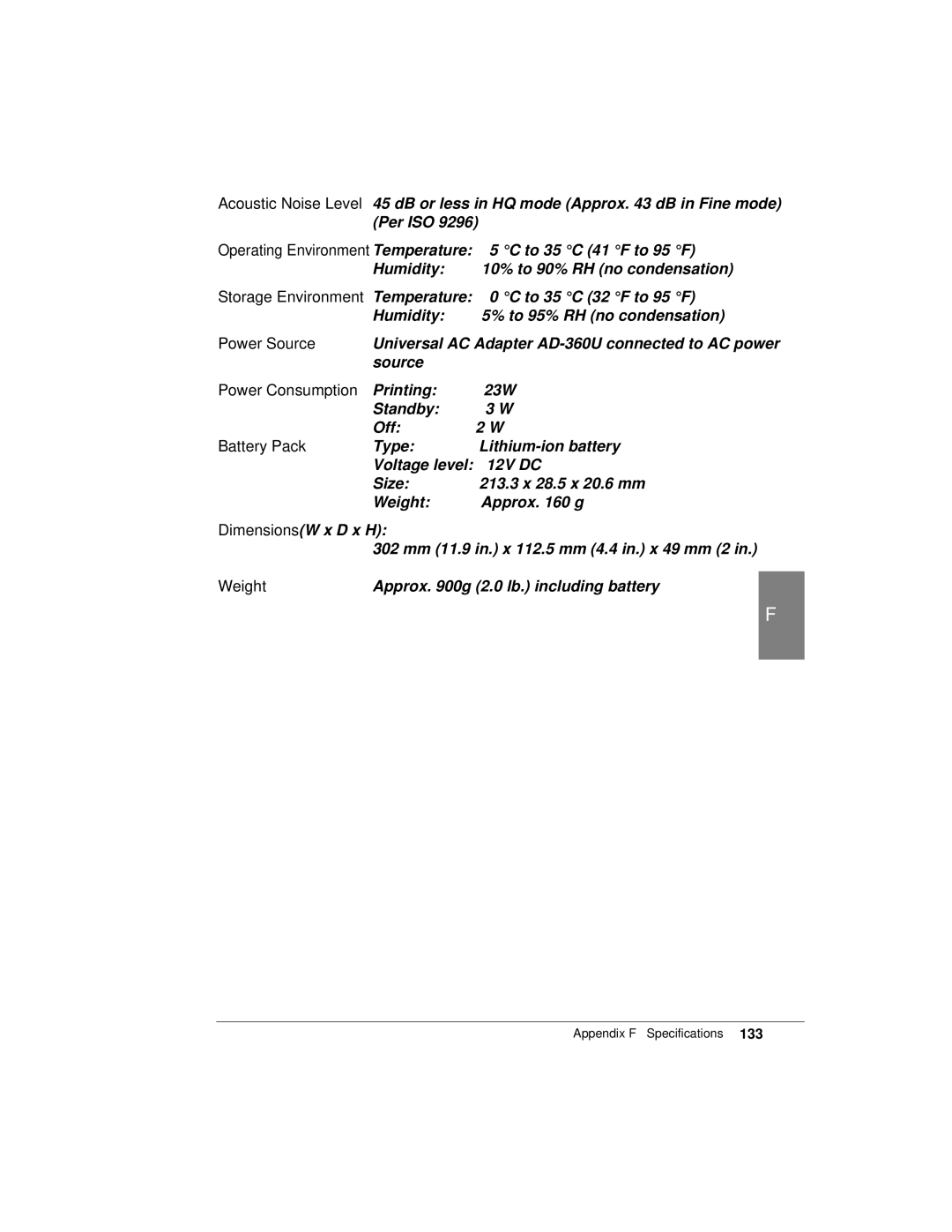 Canon K10158 manual Operating Environment Temperature 