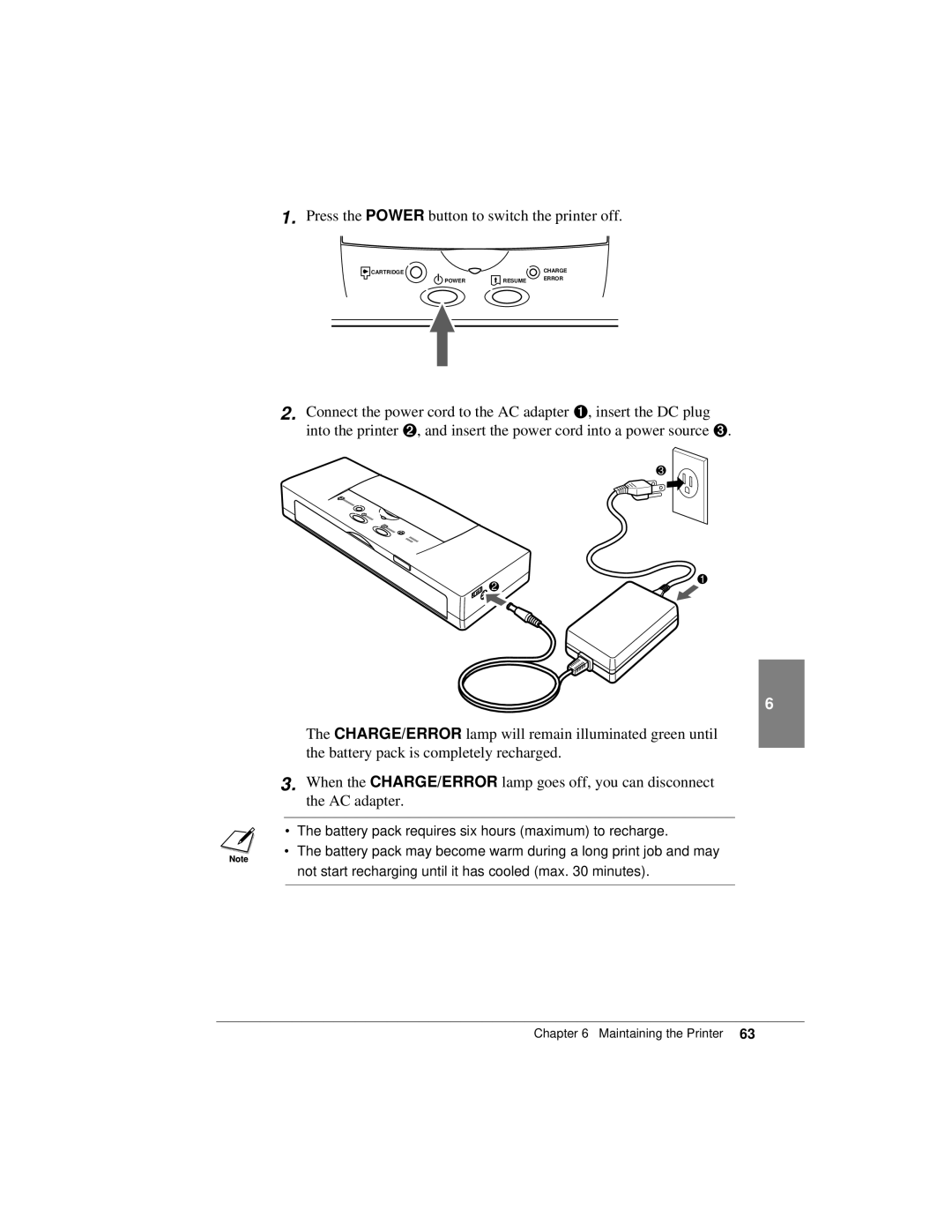 Canon K10158 manual Press the Power button to switch the printer off 