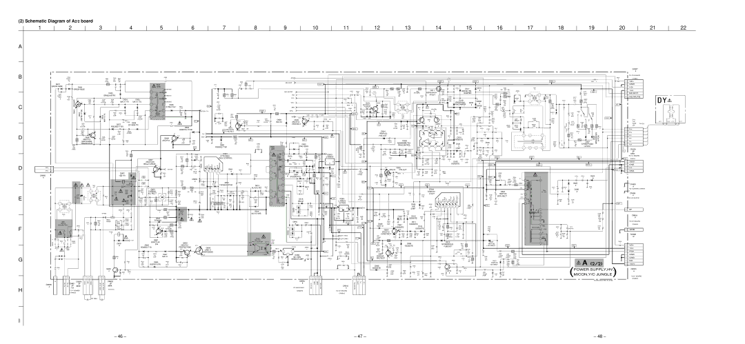 Canon KV-2199XDK service manual Schematic Diagram of A2/2 board 