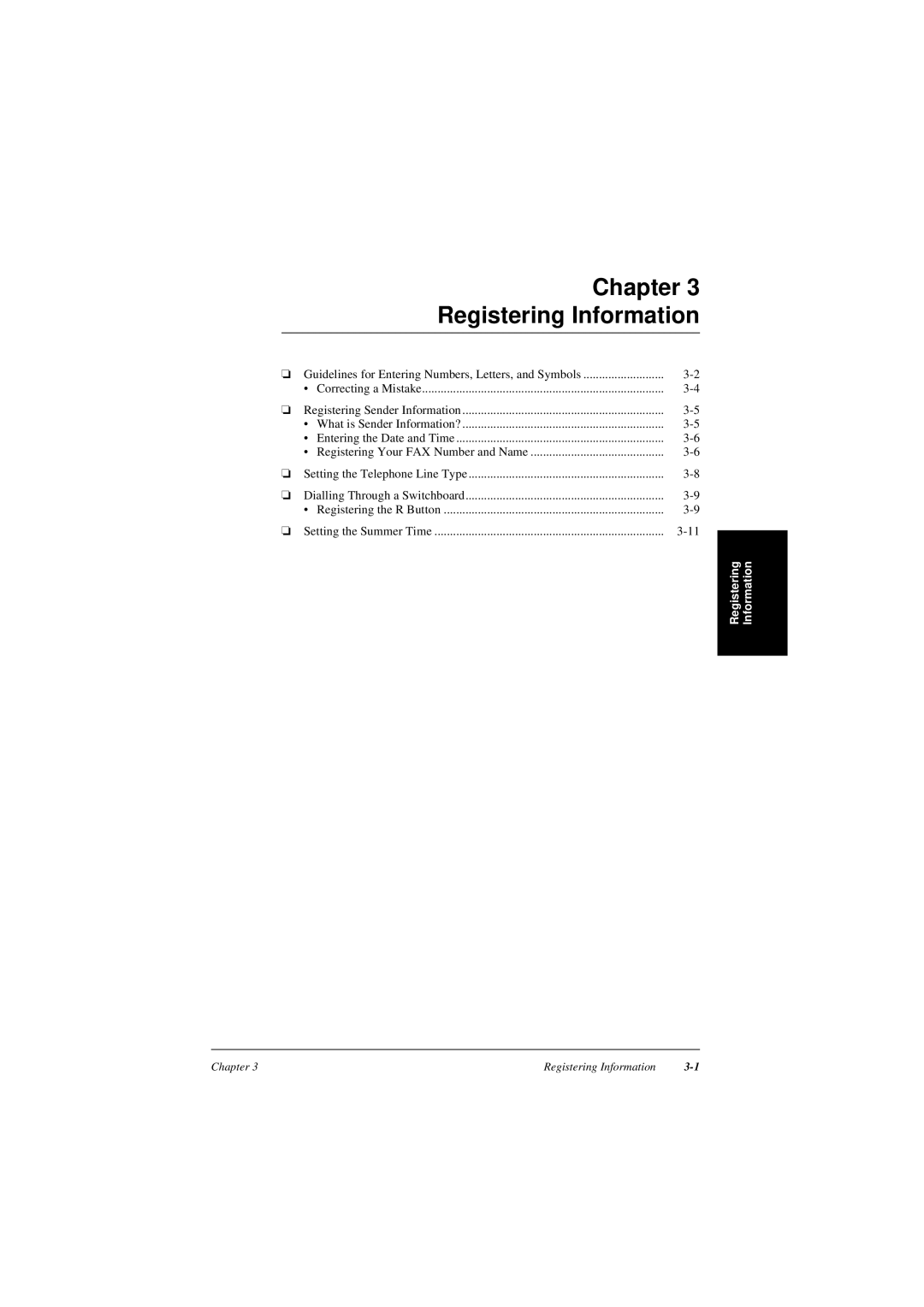 Canon L240, L290 manual Chapter Registering Information 