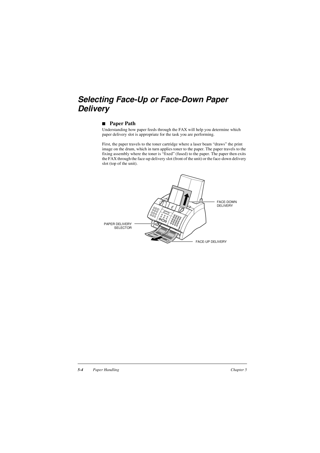 Canon L290, L240 manual Selecting Face-Up or Face-Down Paper Delivery, Paper Path 