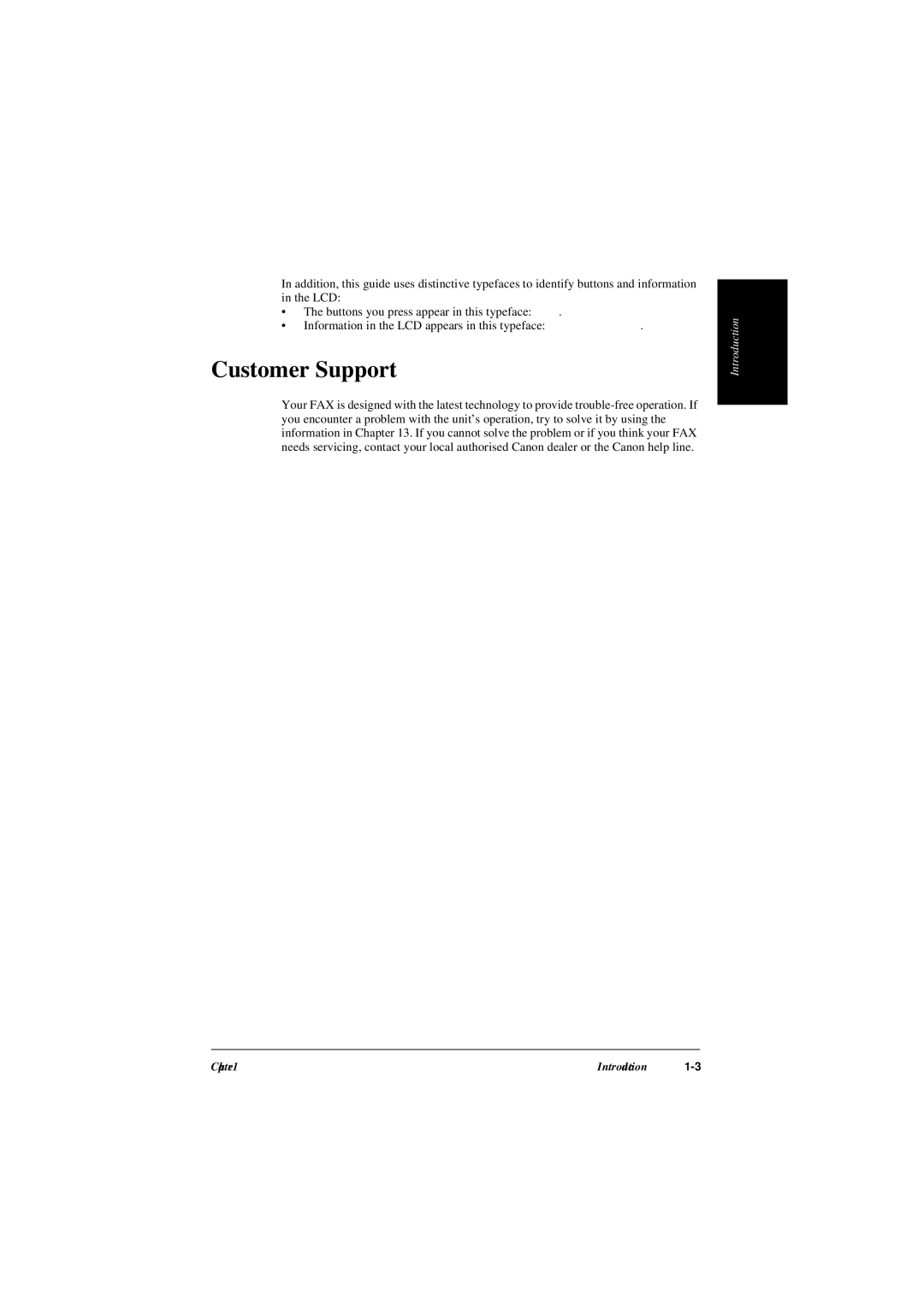 Canon L240, L290 manual Customer Support 