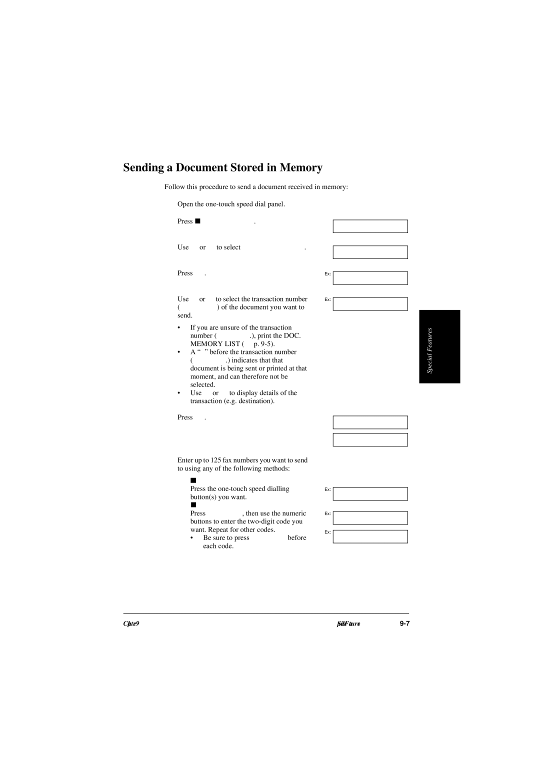 Canon L240, L290 manual Sending a Document Stored in Memory, Send If you are unsure of the transaction 