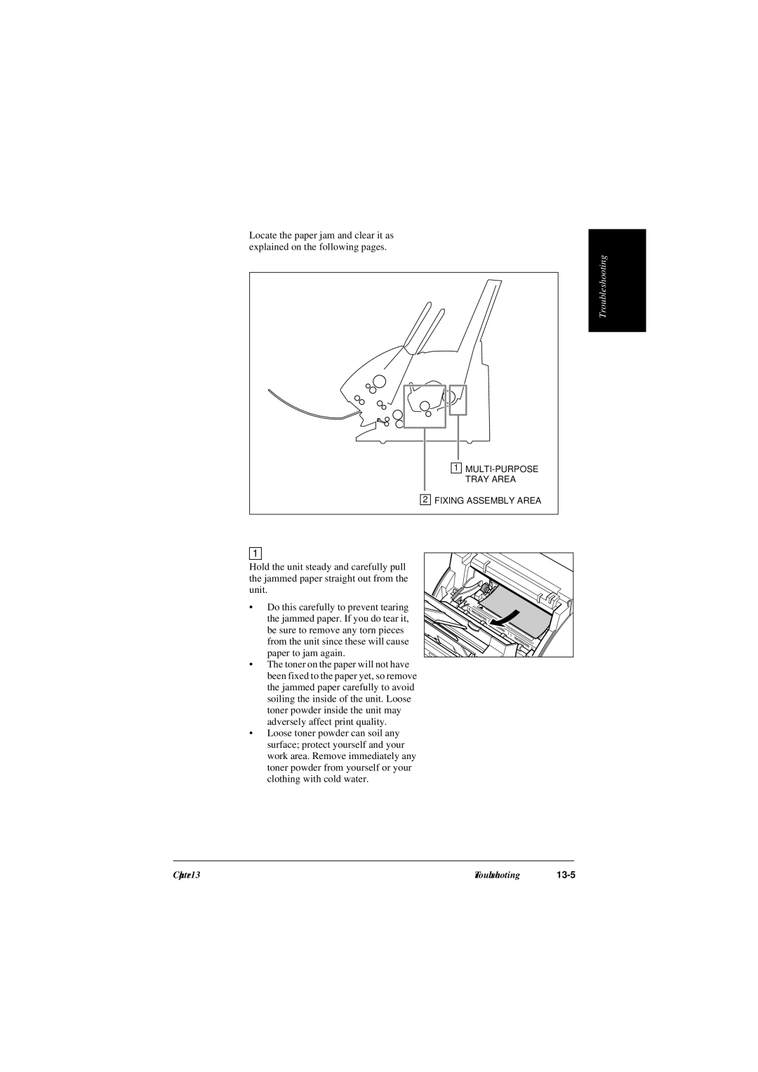 Canon L240, L290 manual Multi-purpose tray area 