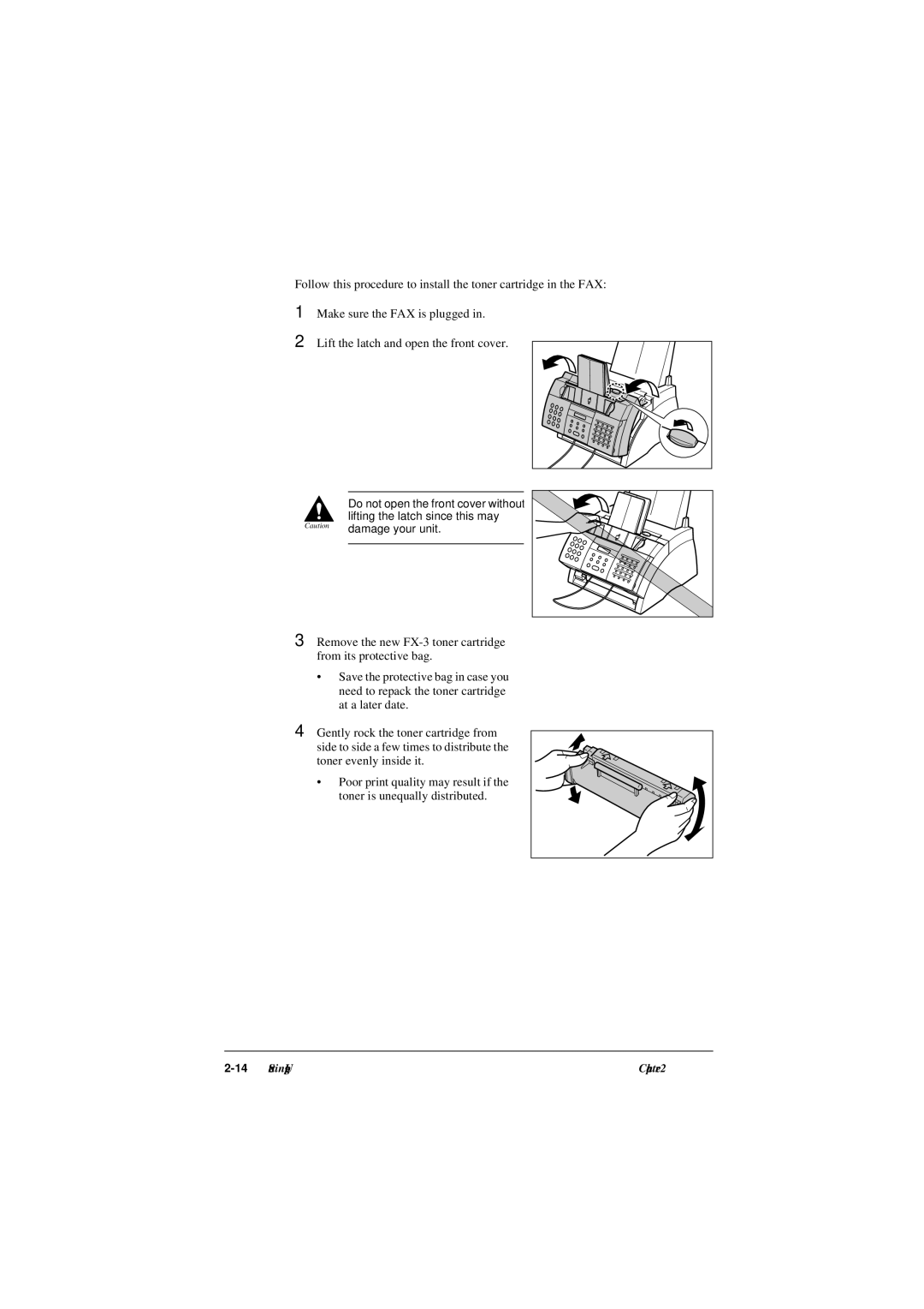 Canon L290, L240 manual Setting Up 