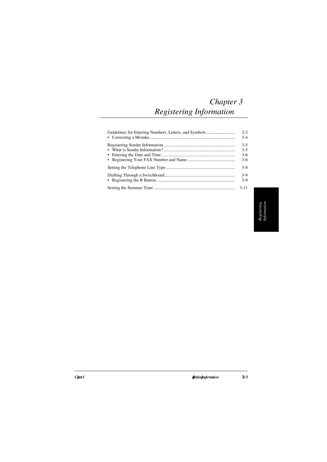 Canon L240, L290 manual Chapter Registering Information 