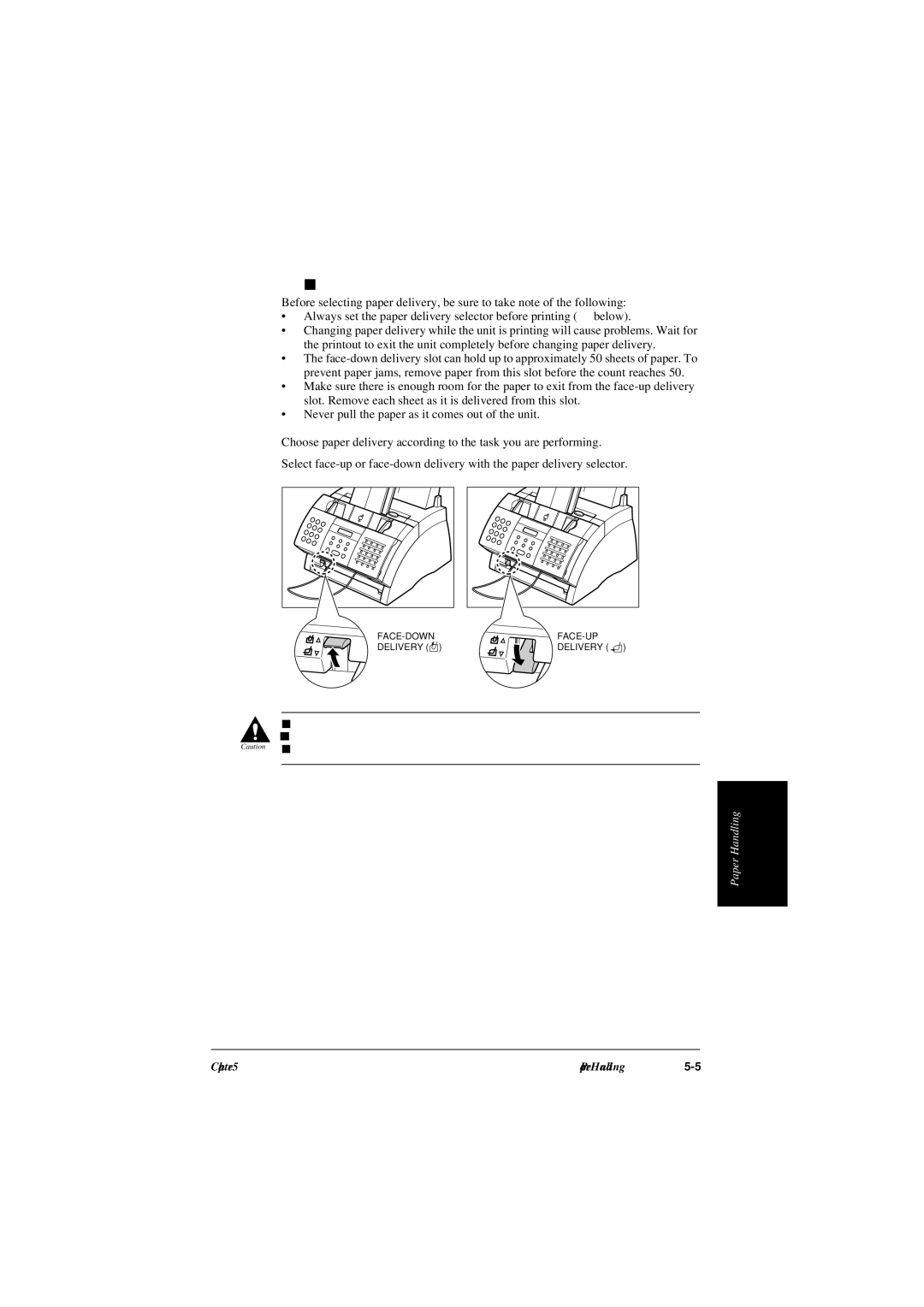 Canon L240, L290 manual Selecting Paper Delivery 