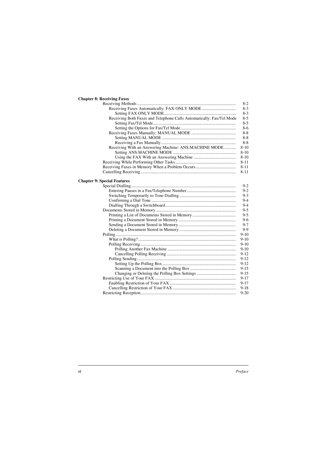 Canon L290, L240 manual Receiving Faxes, Special Features 